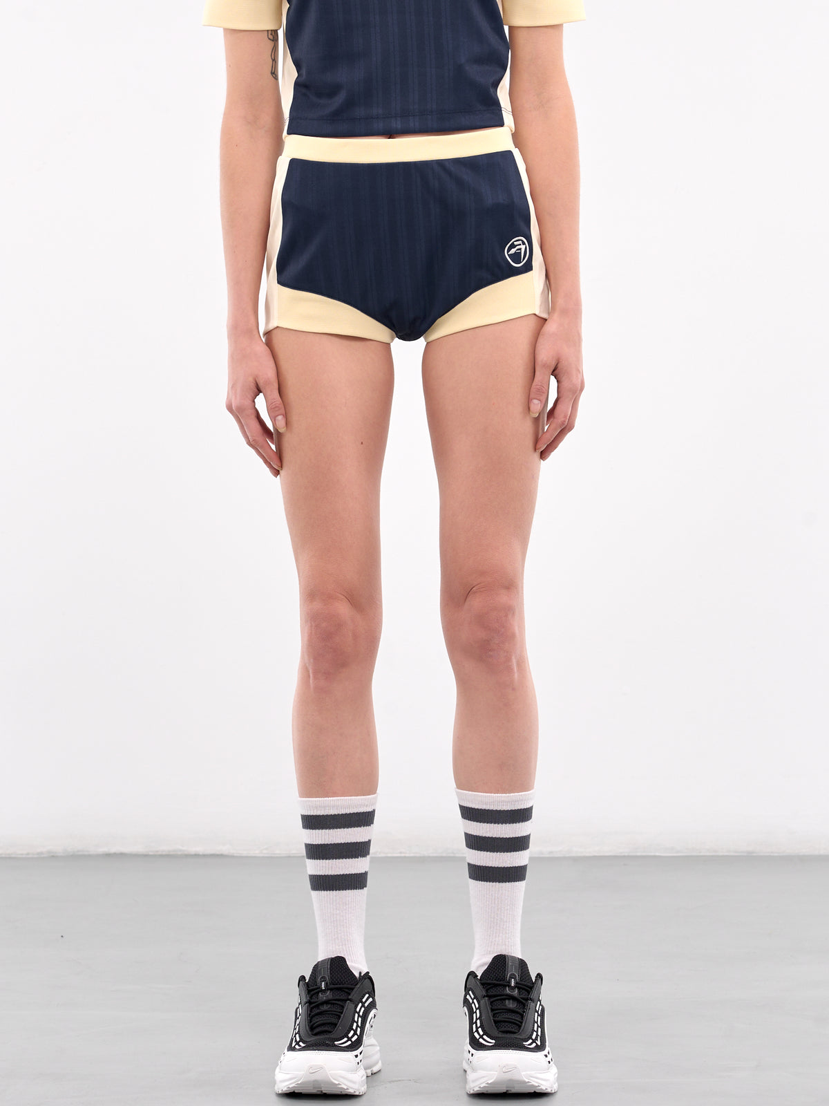 Striped Jersey Hot Pants (BWCB001-JER001-BLUE-TOFU)