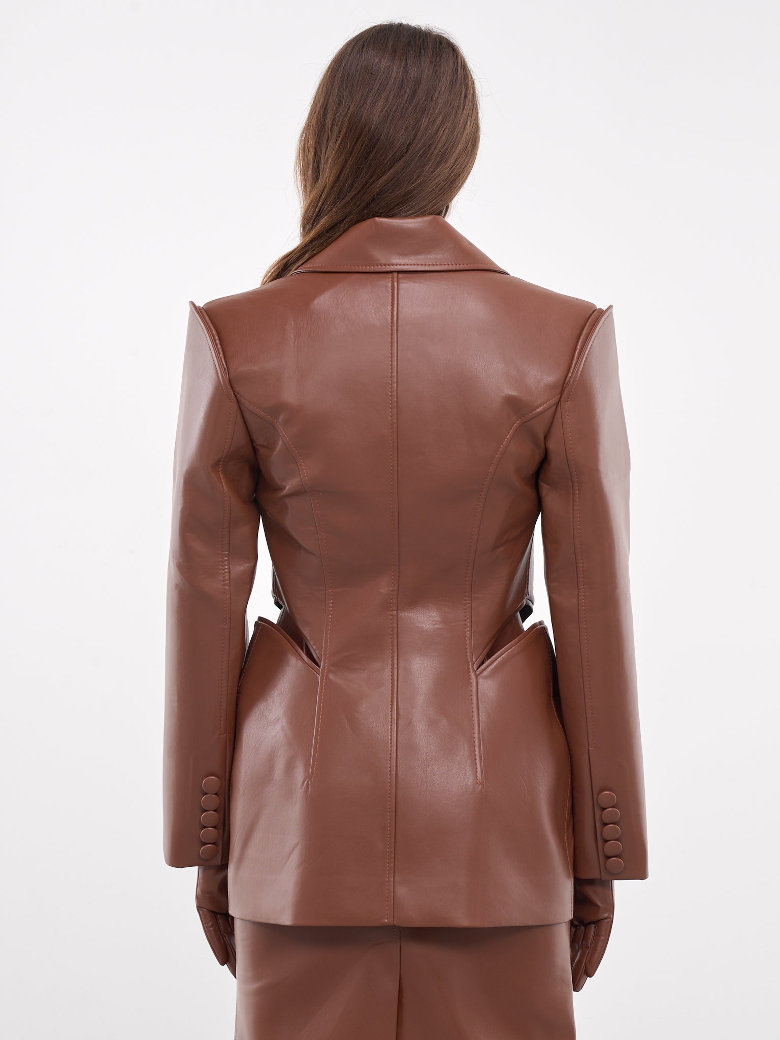 Side Cut Blazer (BZVLBR06-BROWN)