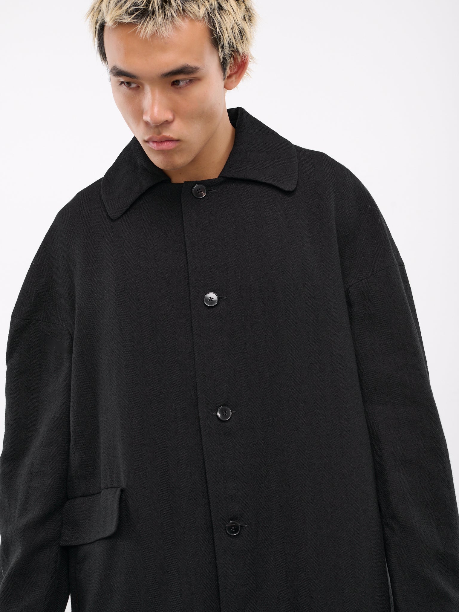 Wool-Linen Coat (C410L-LW-BLACK)