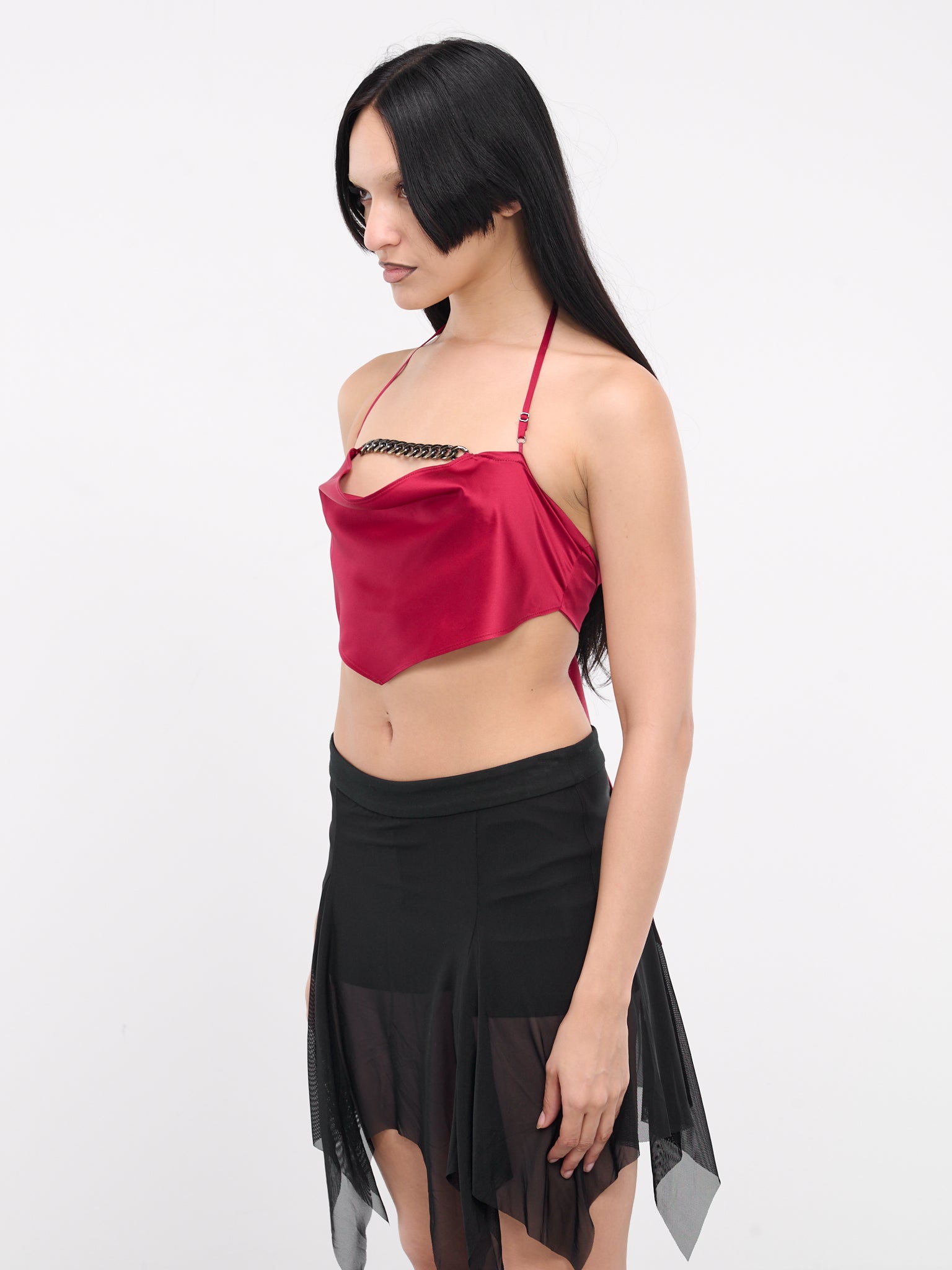 Draped Chain Top (CAM-01RE-RED)