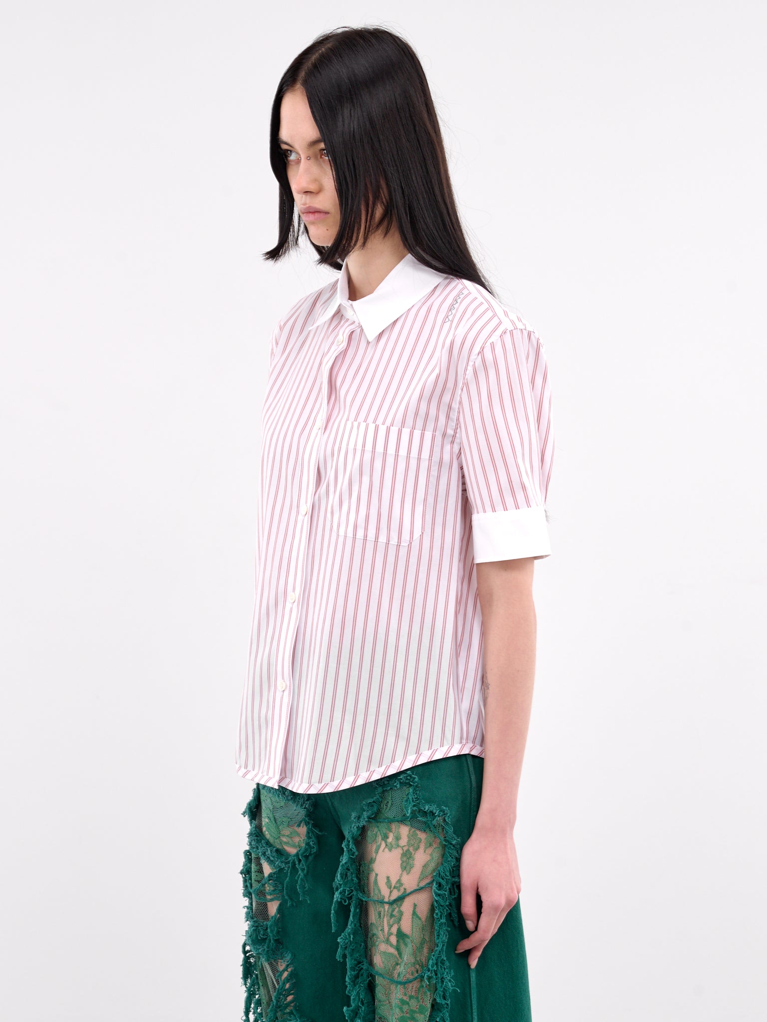 Striped Poplin Short Sleeve (CAMA0623QS-UTC455-MULTI)