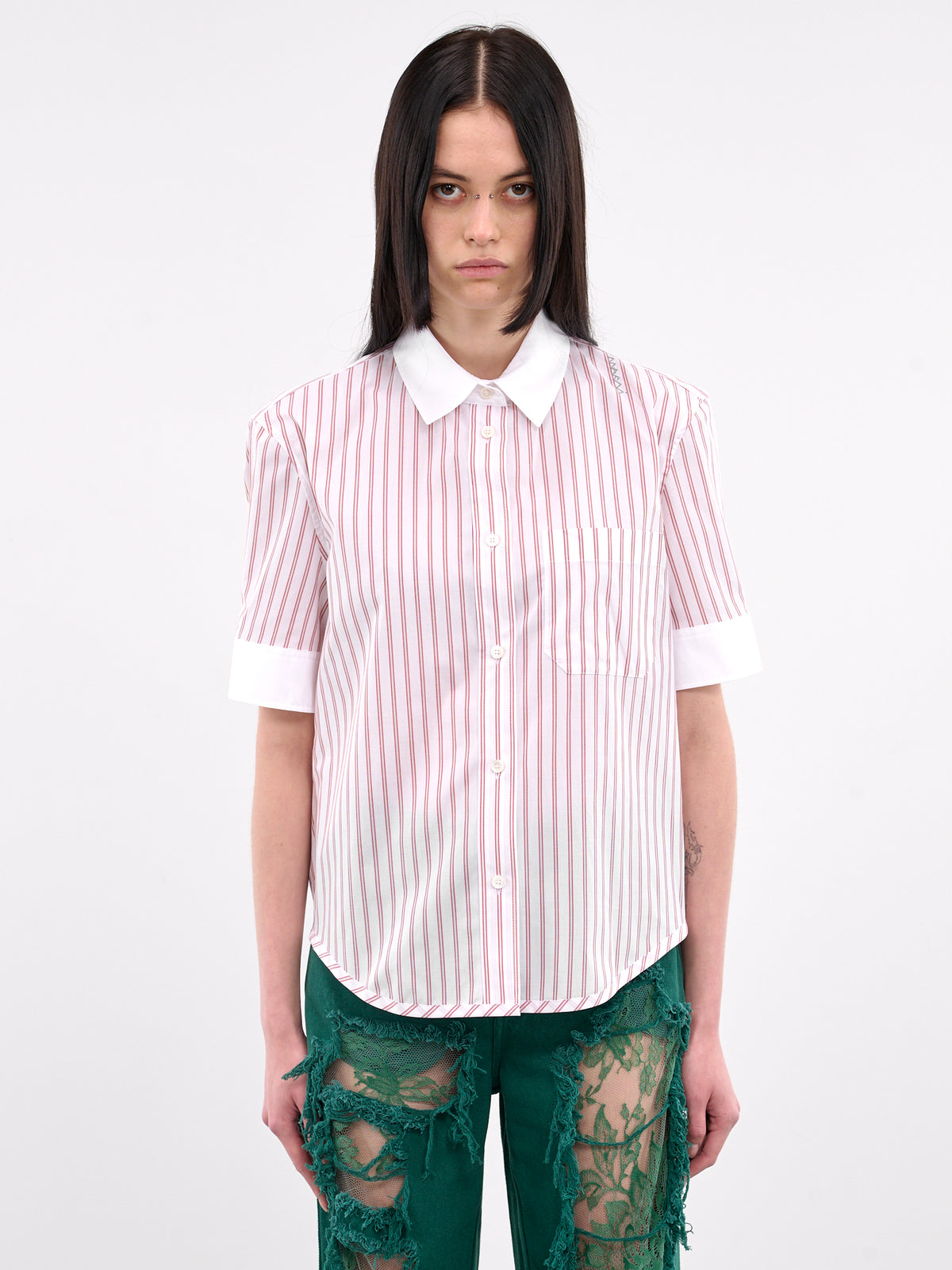 Striped Poplin Short Sleeve (CAMA0623QS-UTC455-MULTI)