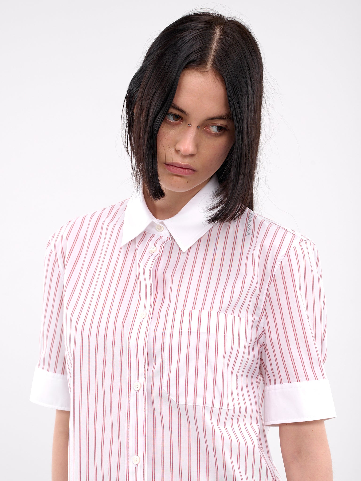 Striped Poplin Short Sleeve (CAMA0623QS-UTC455-MULTI)