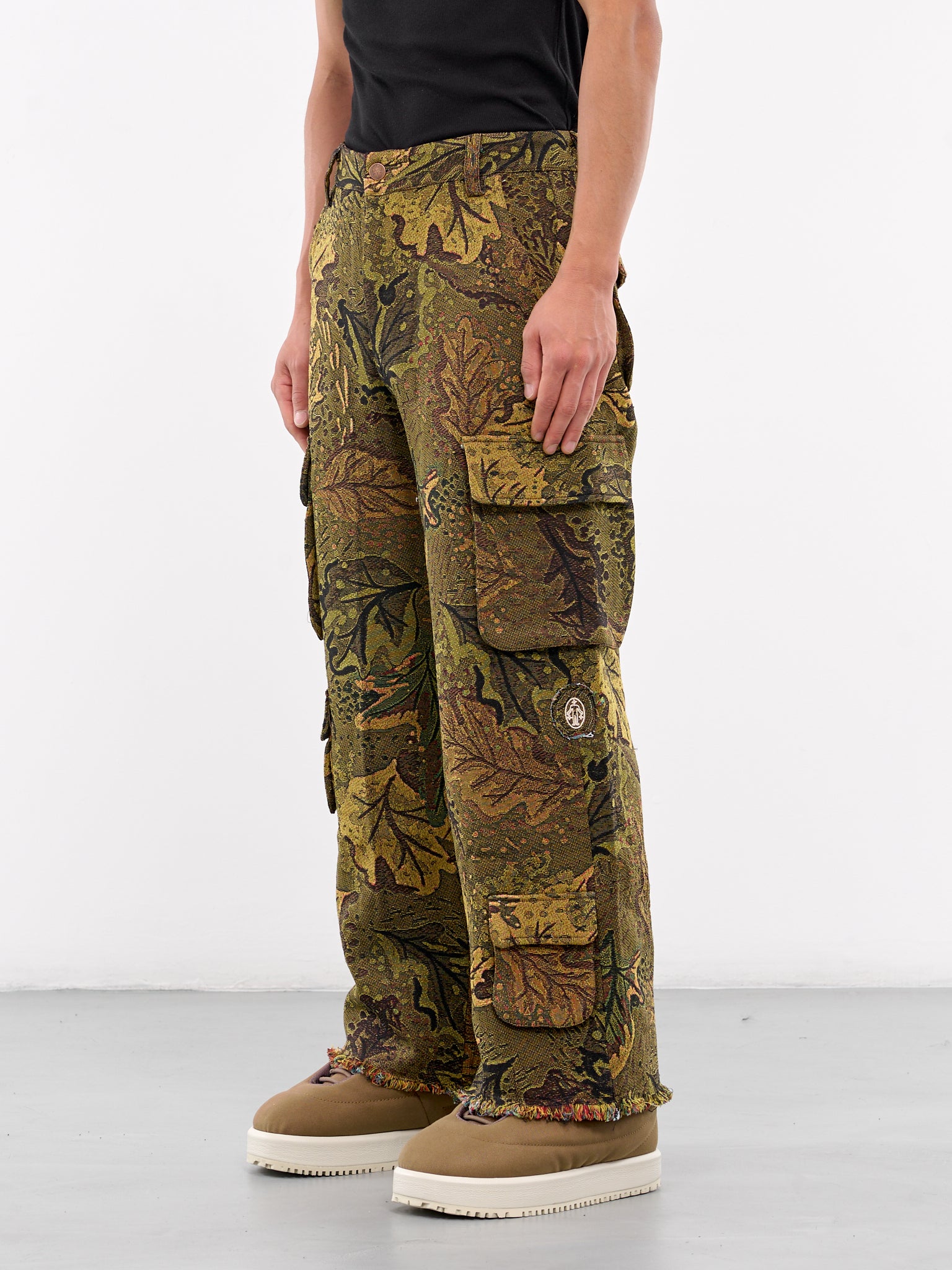 Jacquard Camouflage Knit Trousers (CAMOUFLAGE-JACQUARD-PANTS-GREE)