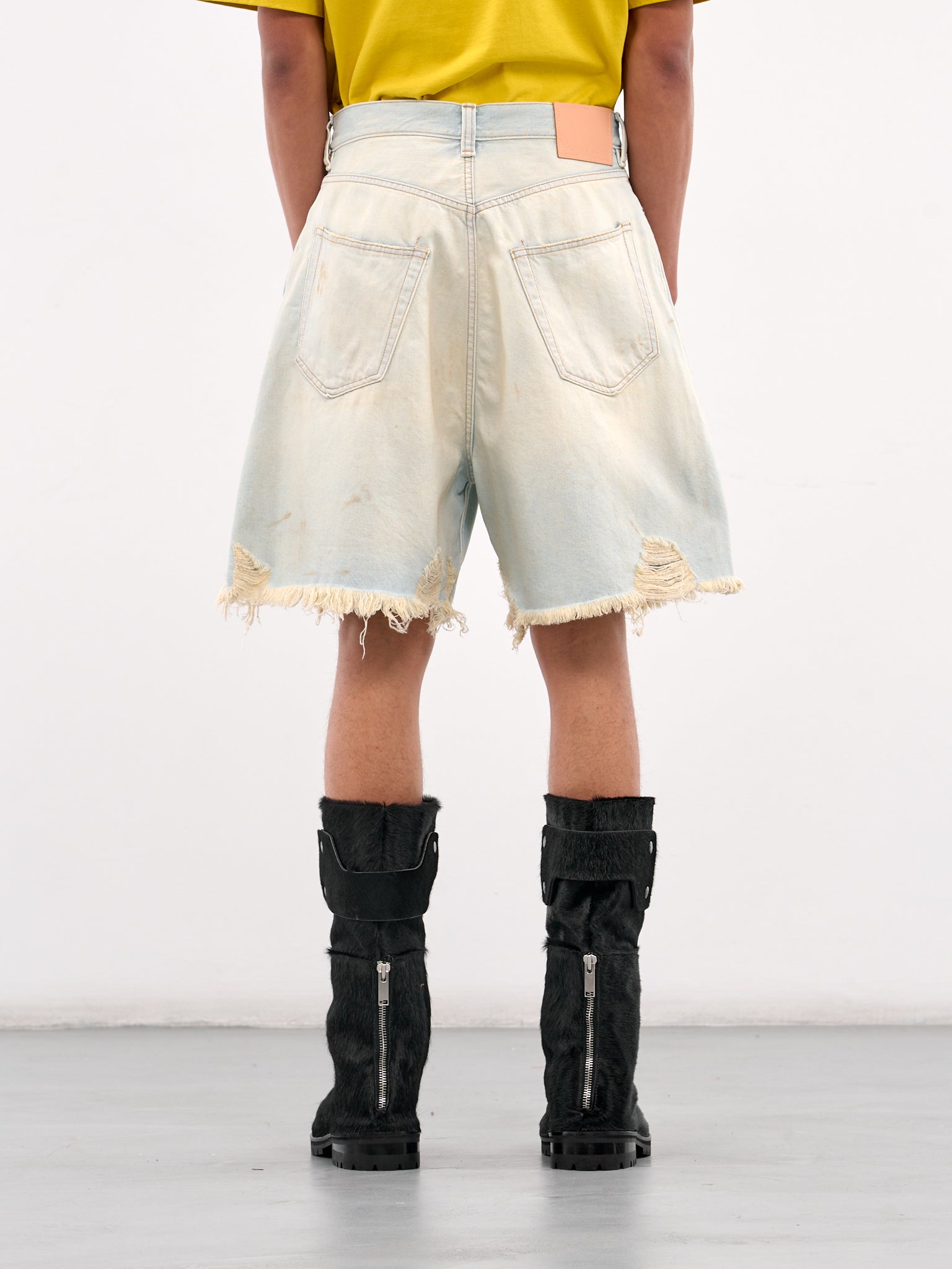 Distressed Denim Shorts (CE0178-LIGHT-BLUE-WHITE)