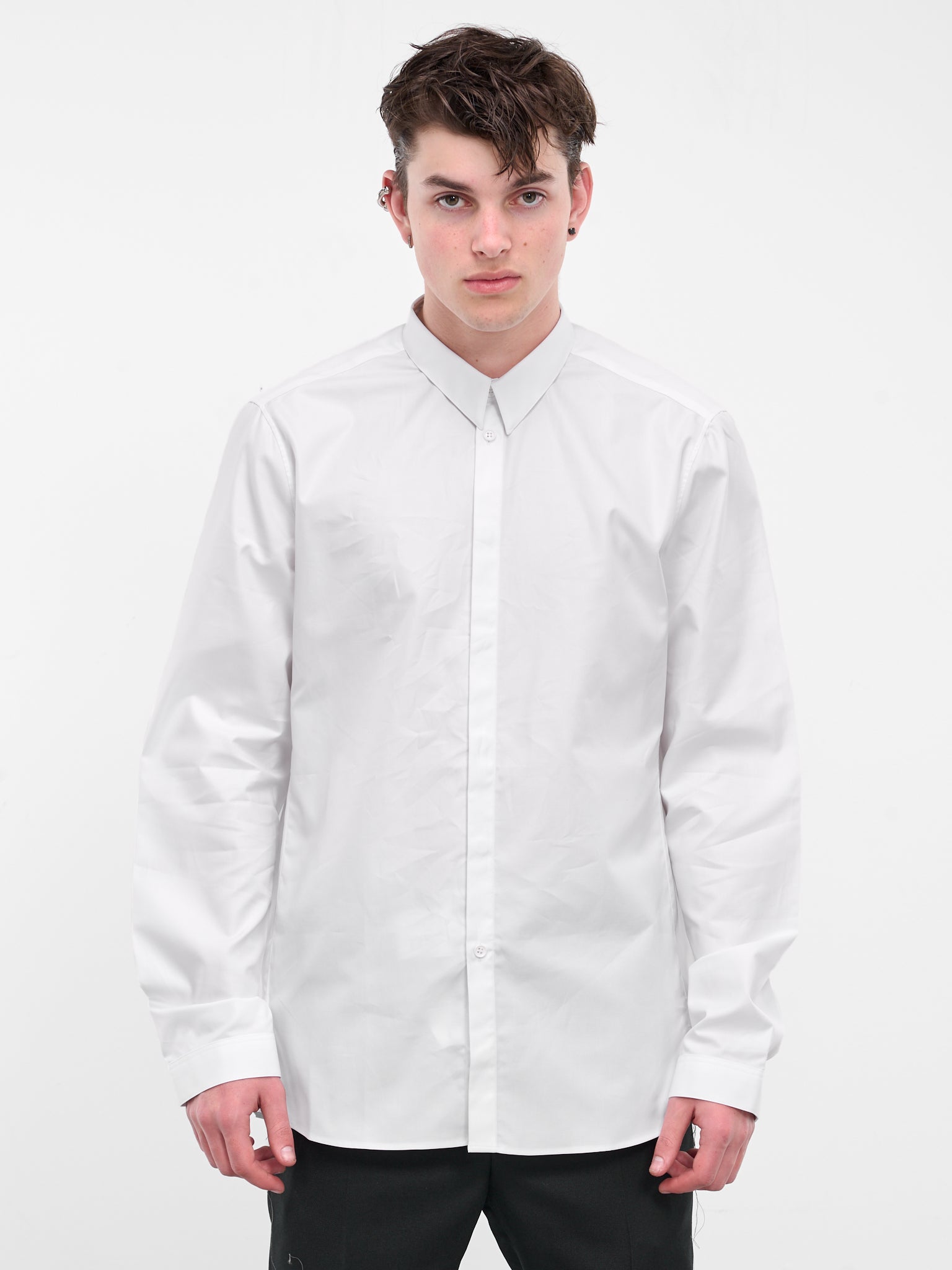 Concealed Placket Shirt (CH1010-WHITE)