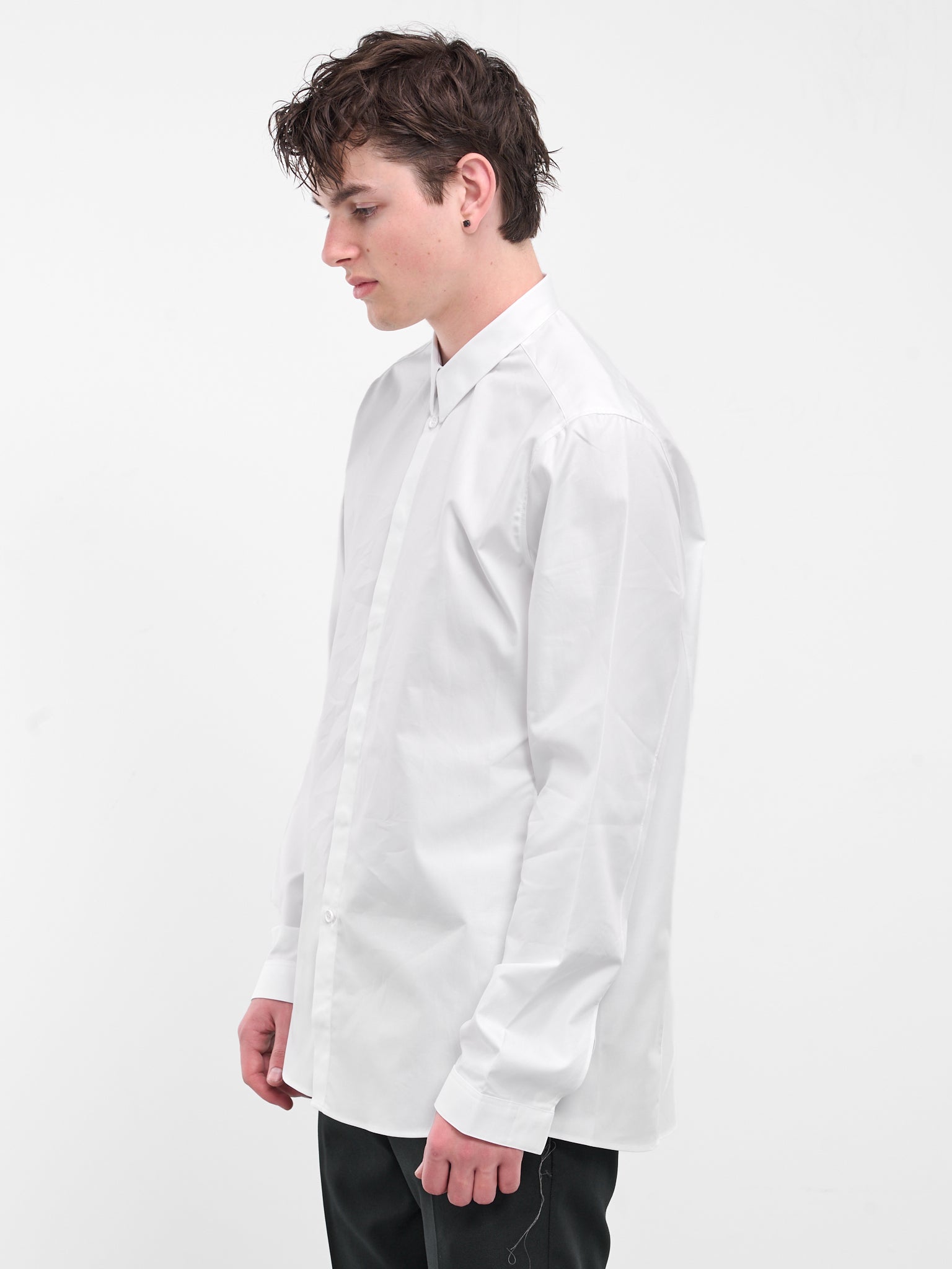 Concealed Placket Shirt (CH1010-WHITE)