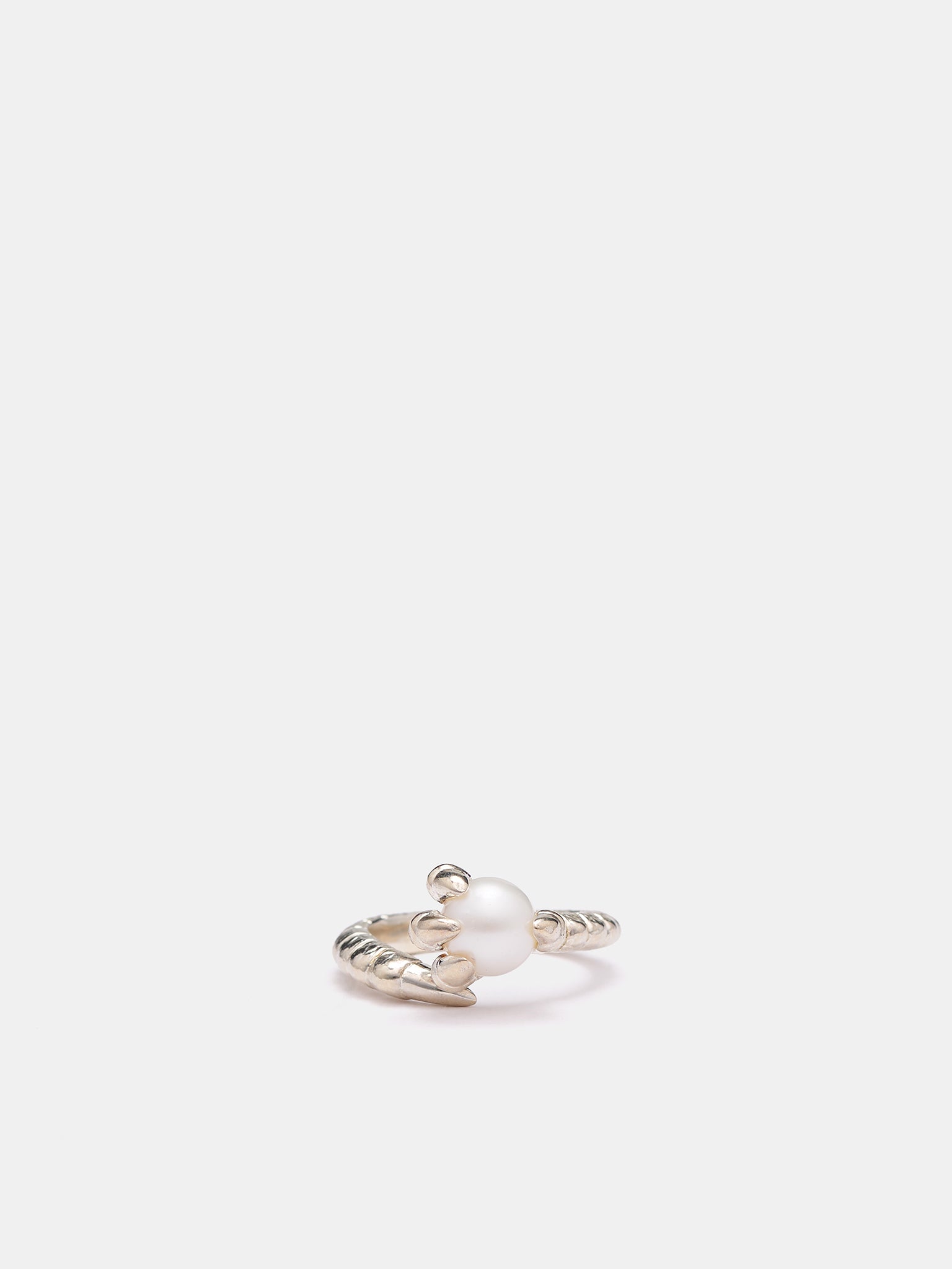 Claw Pearl Ring (CLAW-PEARL-SILVER)