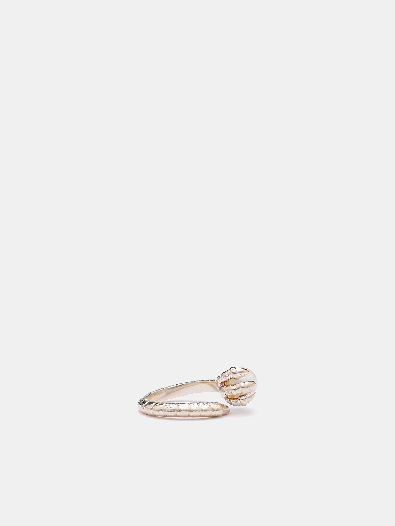 Claw Pearl Ring (CLAW-PEARL-SILVER)