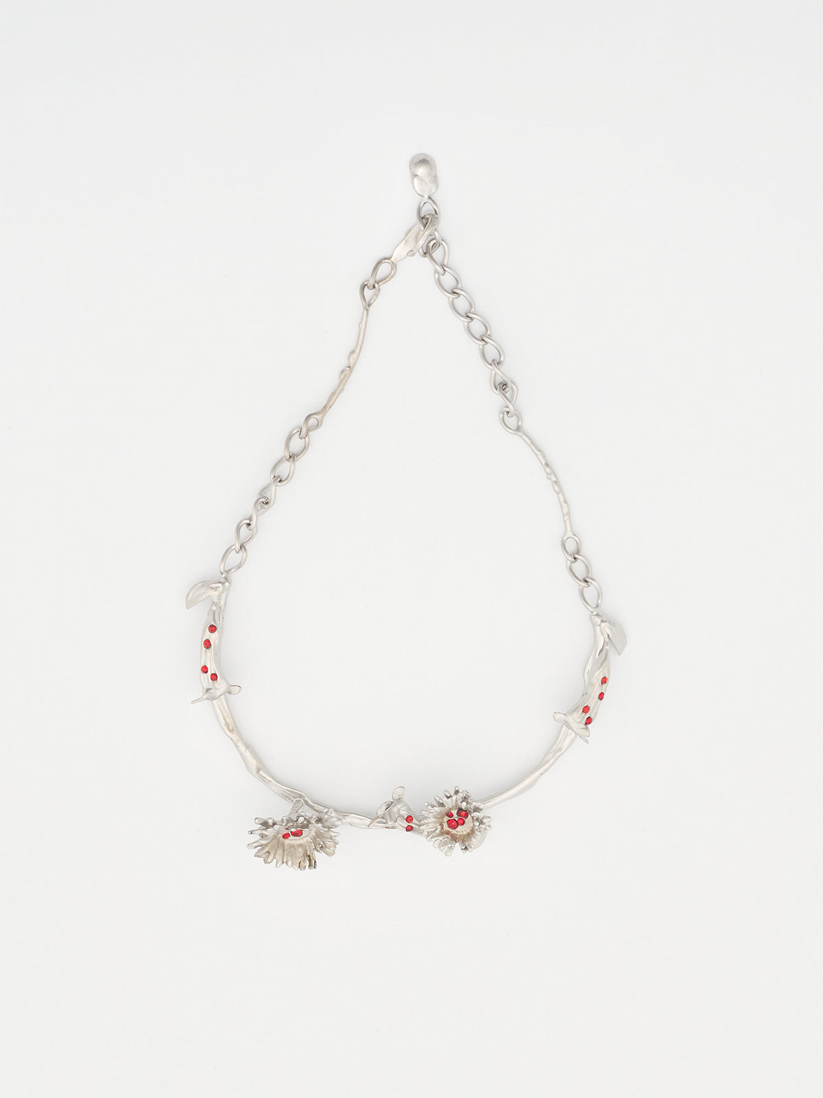 Rhinestone Flower Choker (COMV0461N1-S2000-RED)