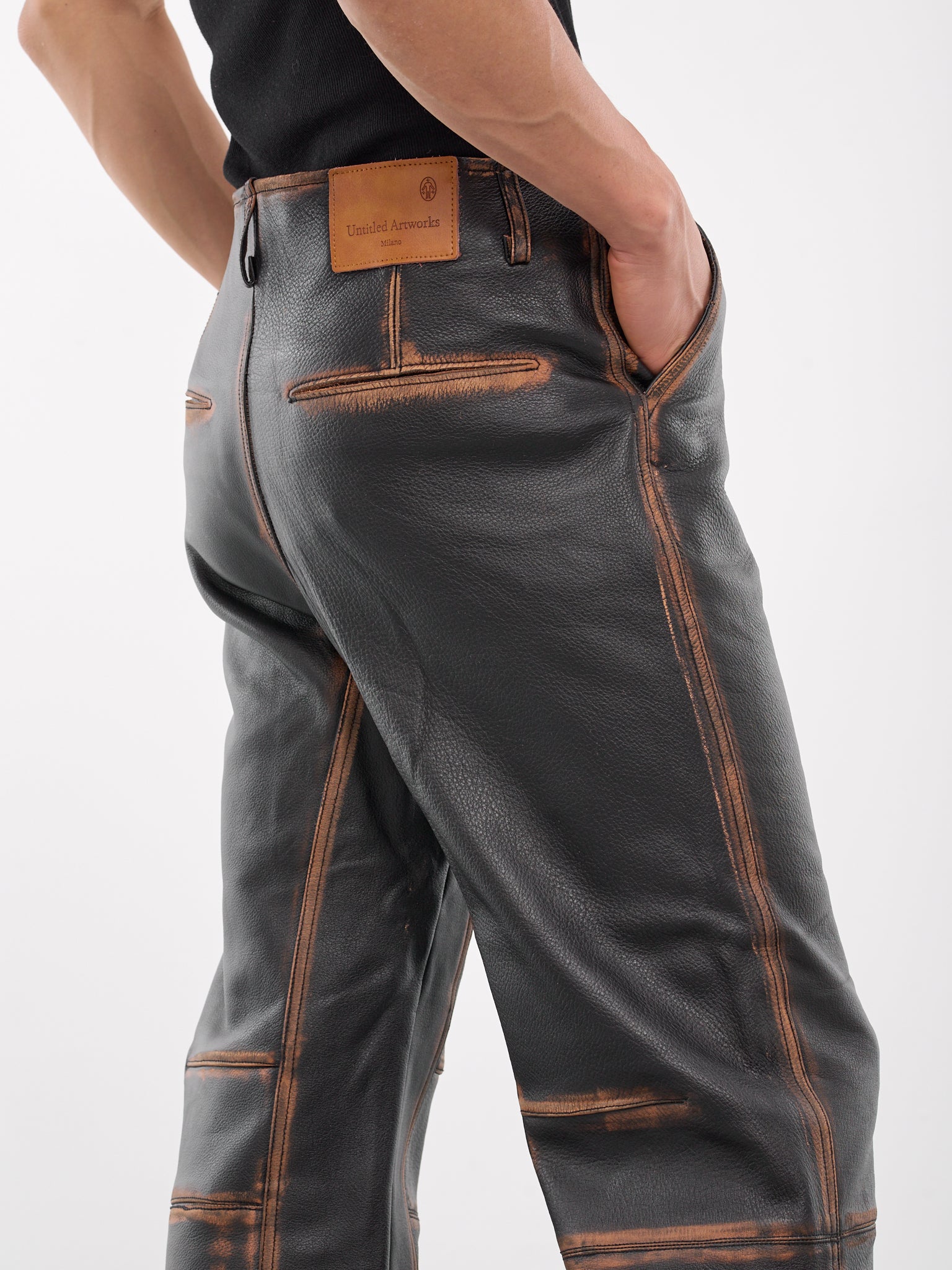 Consumed Leather Trousers (CONSUMED-LEATHER-PANTS-BROWN)