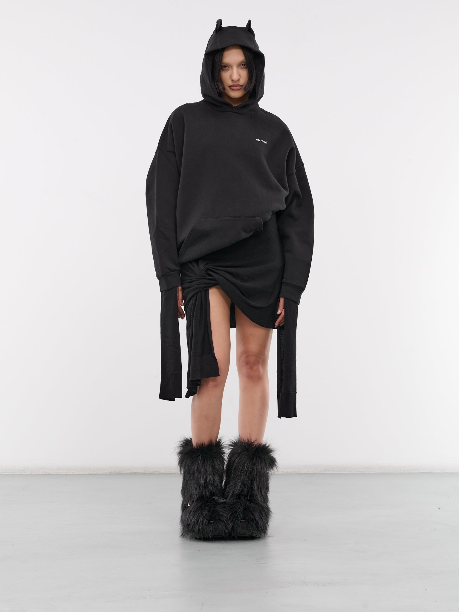 Horned Hood Dress (COPJS62523-BLACK)