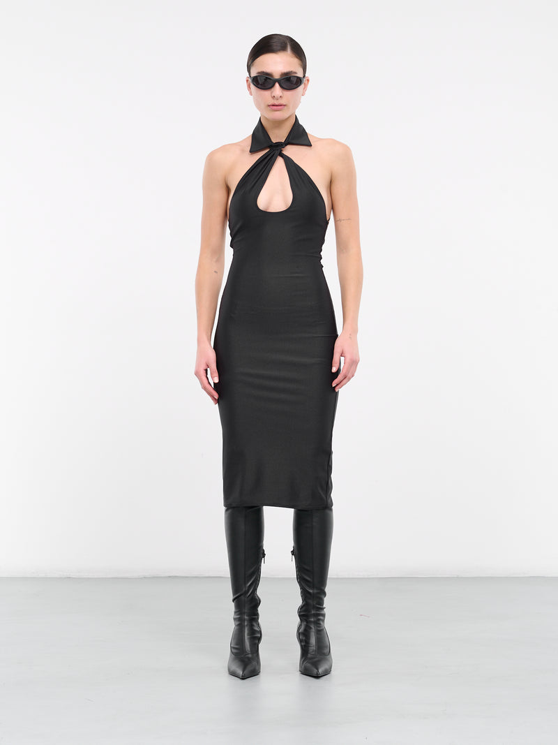 Coperni Cut Out Sleeveless Gown in Black