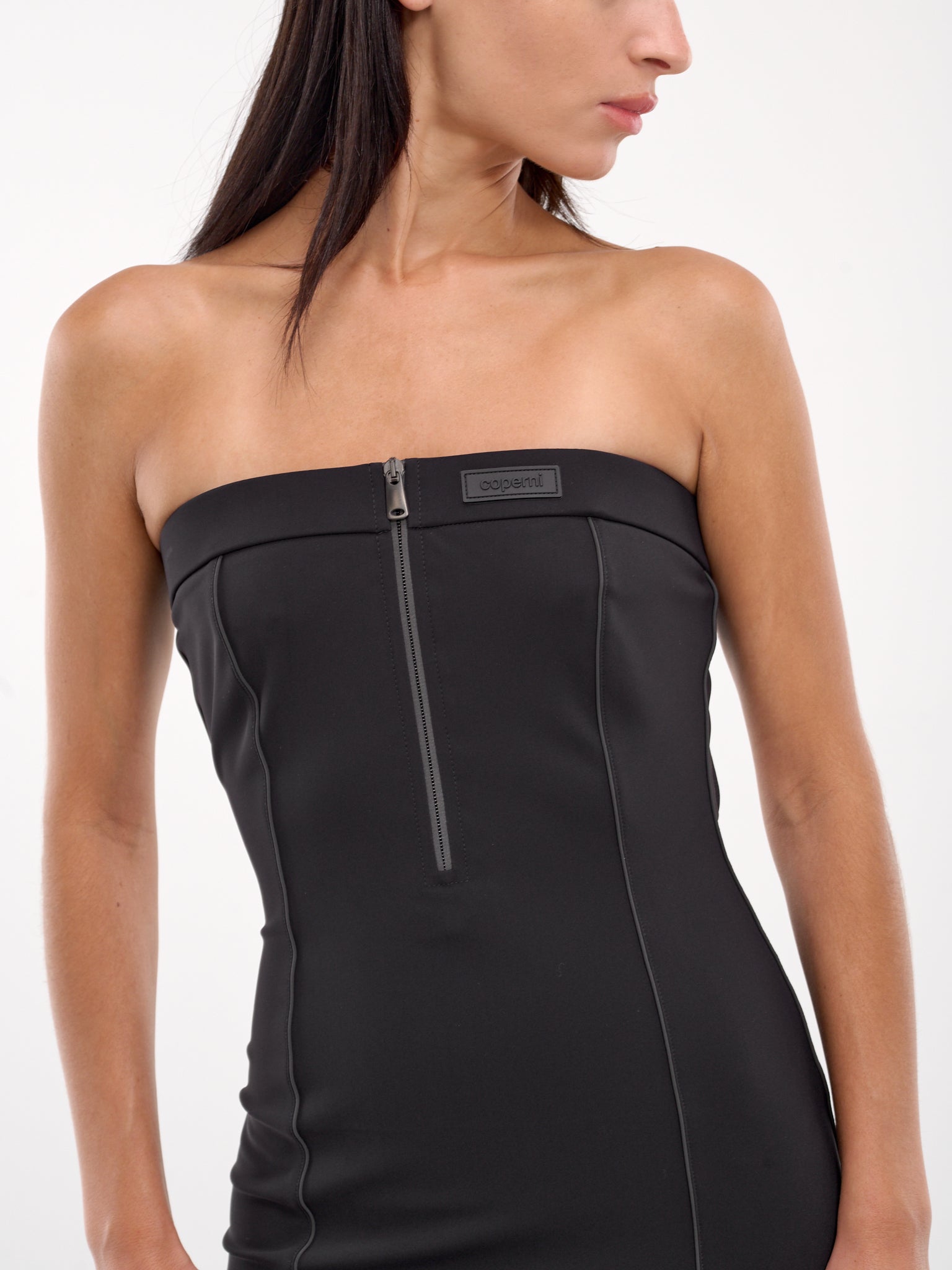 Bustier Open Back Midi Dress (COPJS95F5004-BLACK)