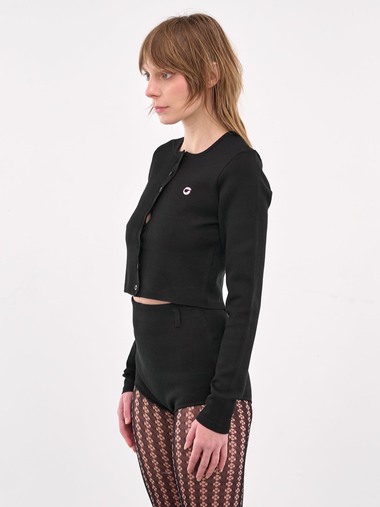 Knit Cardigan (COPML136Y3012-BLACK)