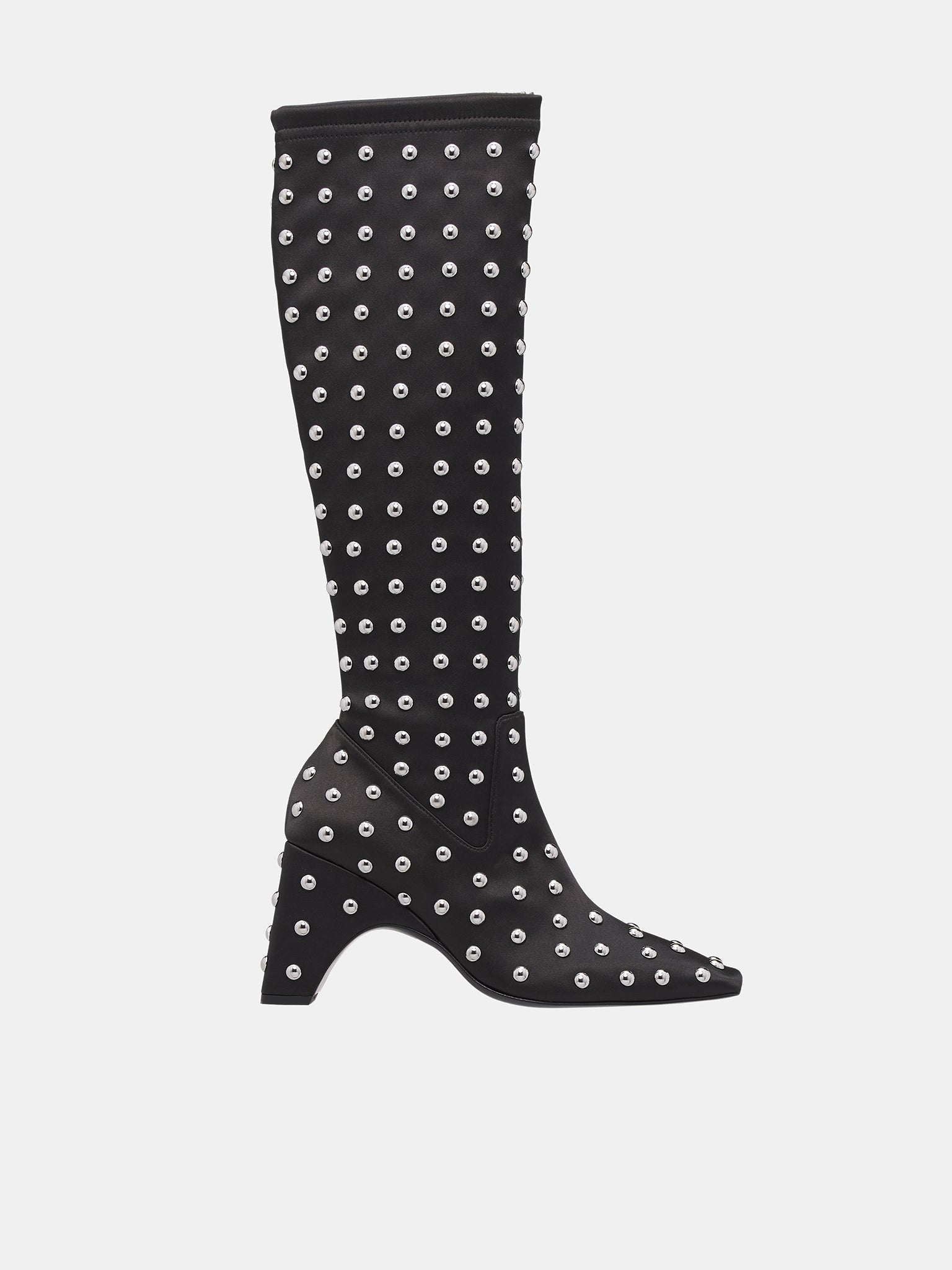 Studded Bridge Stretch Boots (COPSH58T857-BLACK-SILVER)