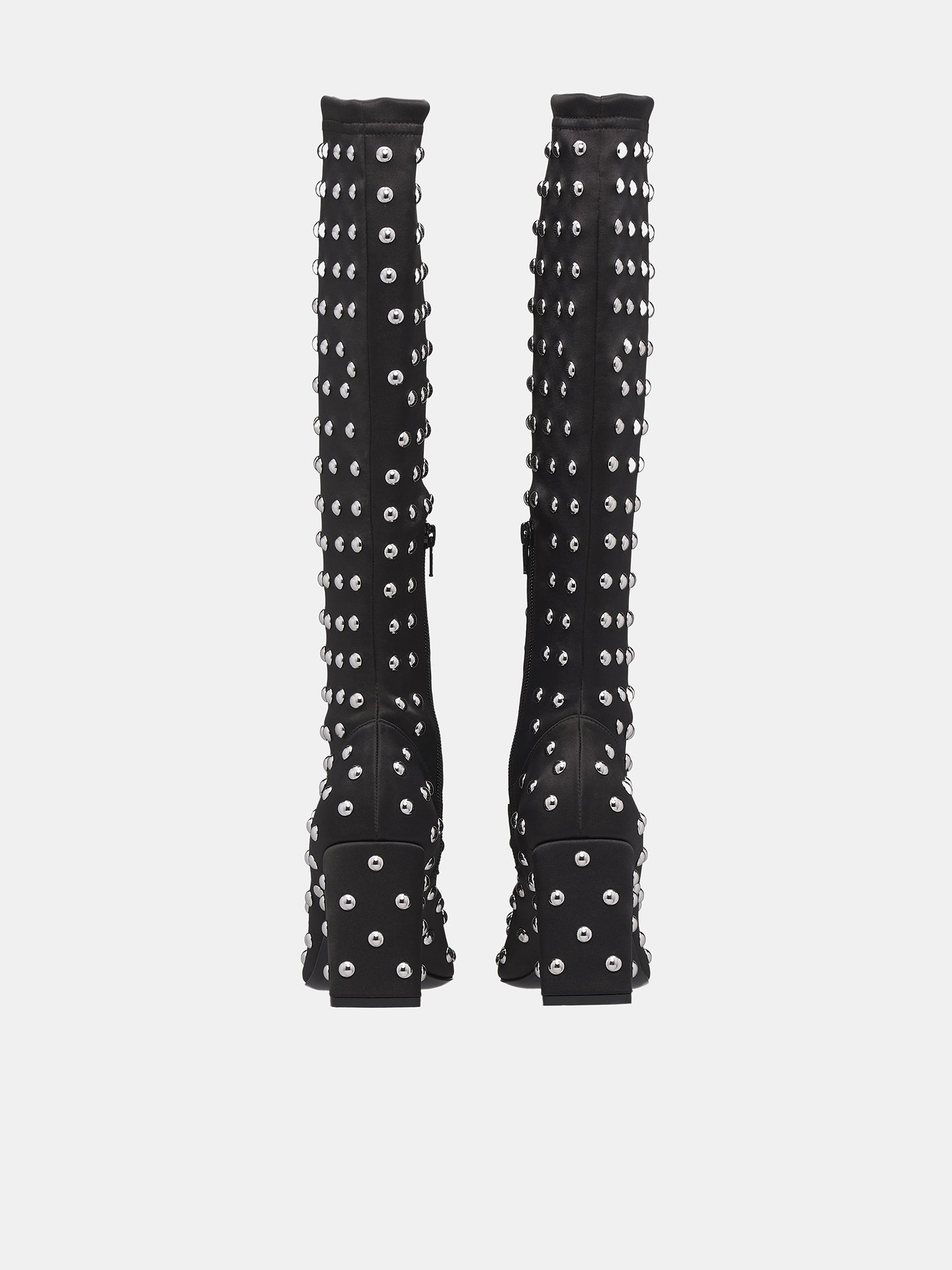 Studded Bridge Stretch Boots (COPSH58T857-BLACK-SILVER)