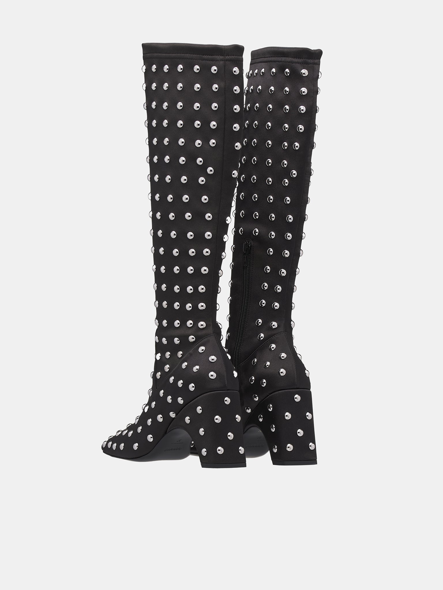 Studded Bridge Stretch Boots (COPSH58T857-BLACK-SILVER)