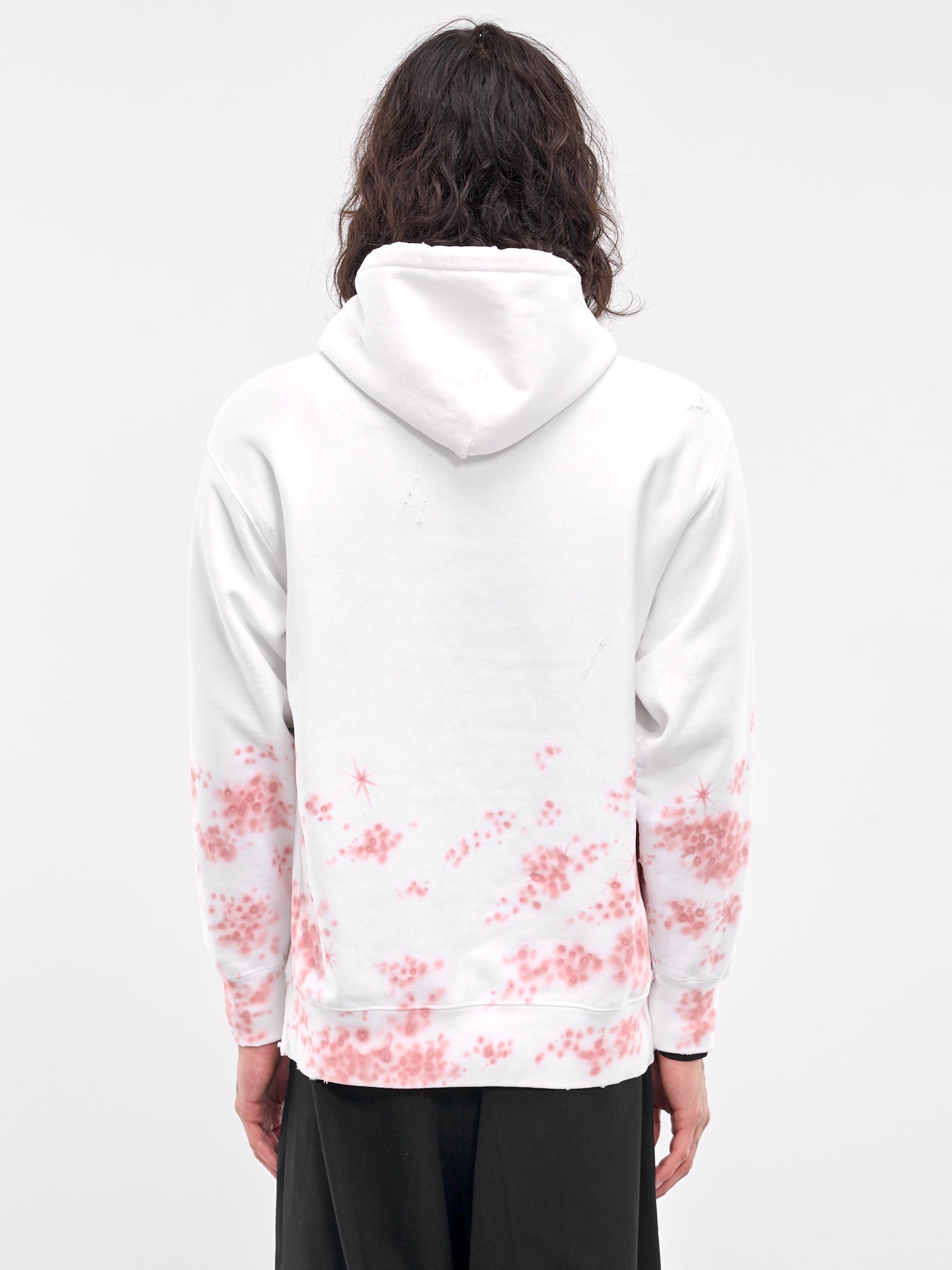 Distressed Graphic Hoodie (CS0424-WHITE)