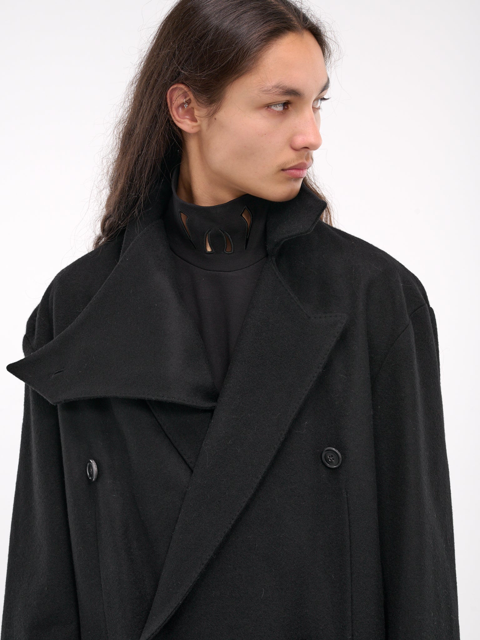 Double-Breasted Coat (CT0224-BLACK)