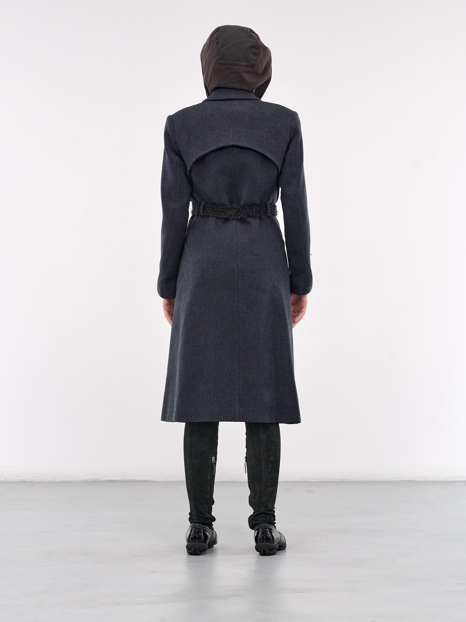 Ceramic Button Long Coat (CT3N-NAVY)