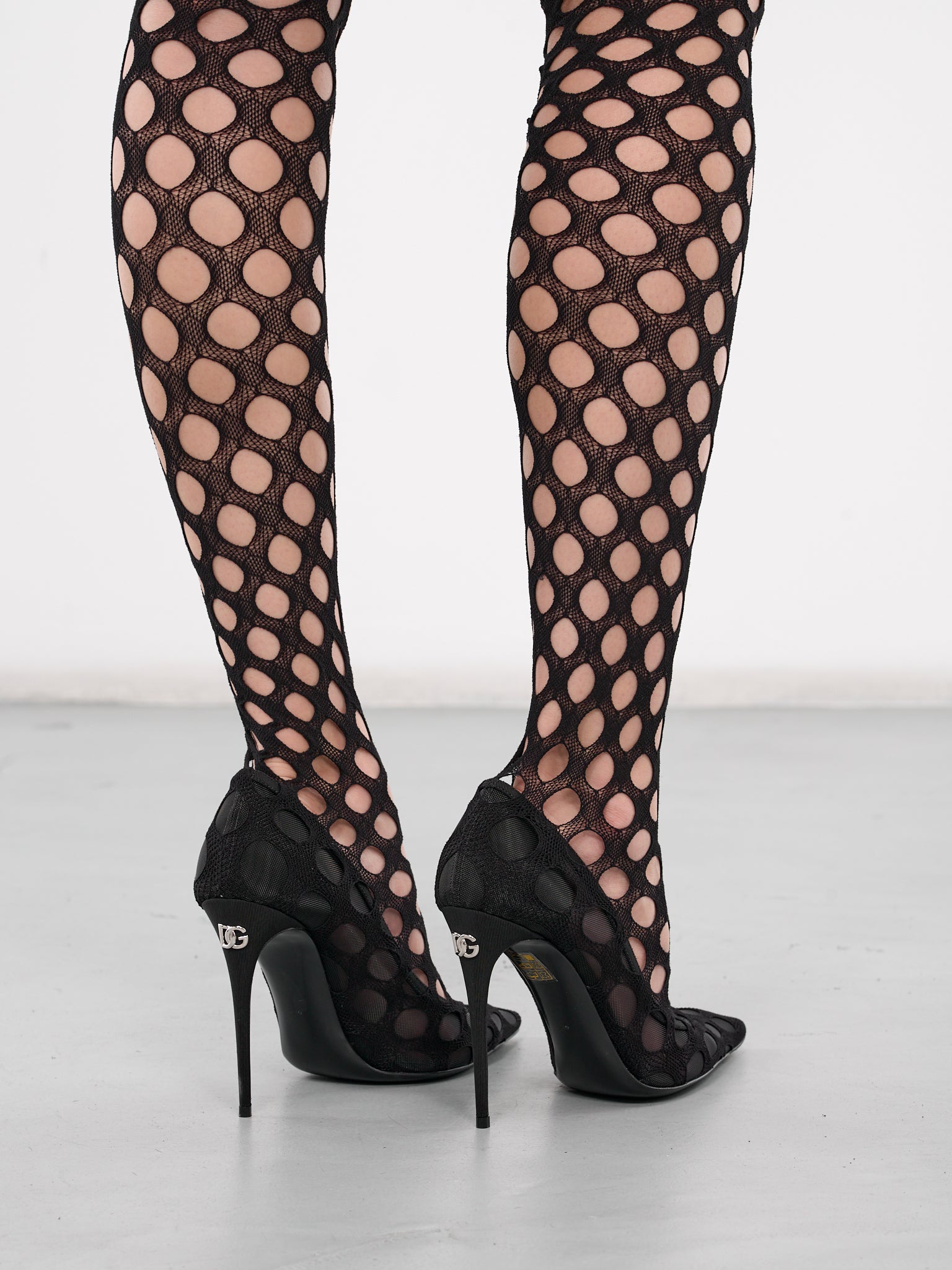 Mesh Thigh High Boots (CU1113-AU041-BLACK)