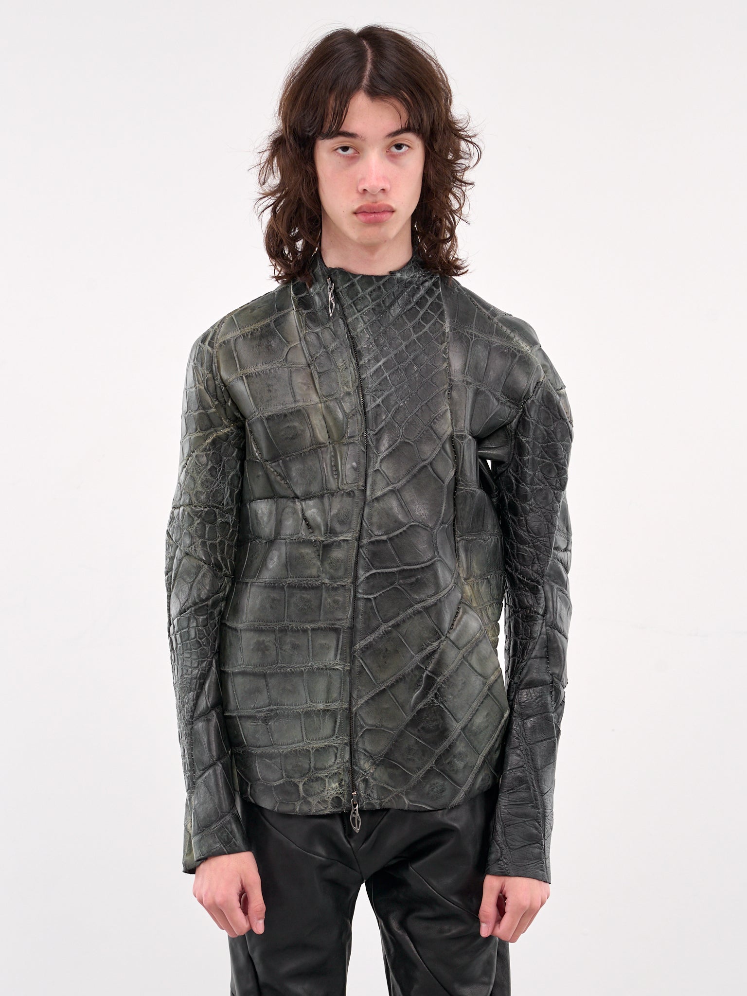 Distortion Alligator Aviator Jacket (DISTORTION-AVIATOR-BLACK)