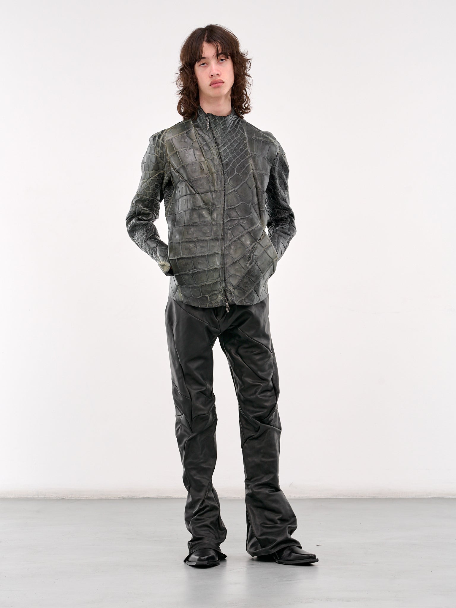 Distortion Alligator Aviator Jacket (DISTORTION-AVIATOR-BLACK)