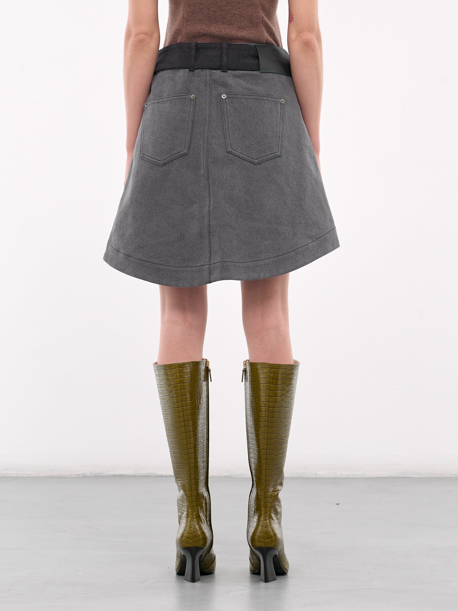 Paneled Mini Skirt (DK0024-PG1657-DARK-GREY)