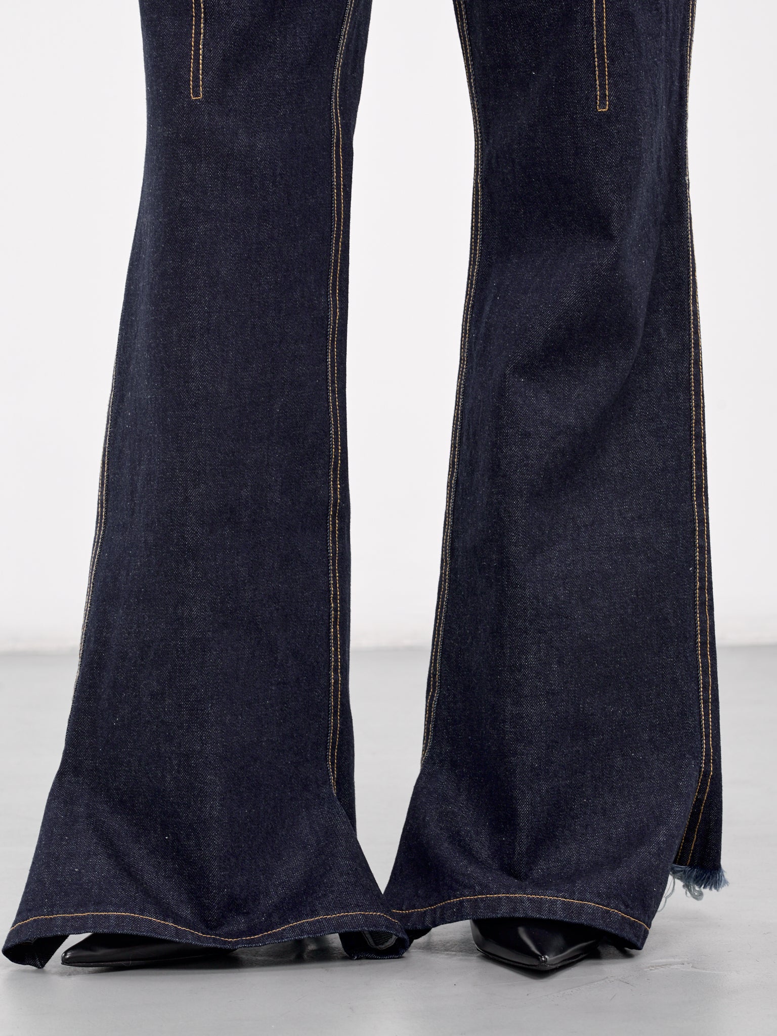 Paddled Hem Denim Pants (DMP2-DARK-BLUE)