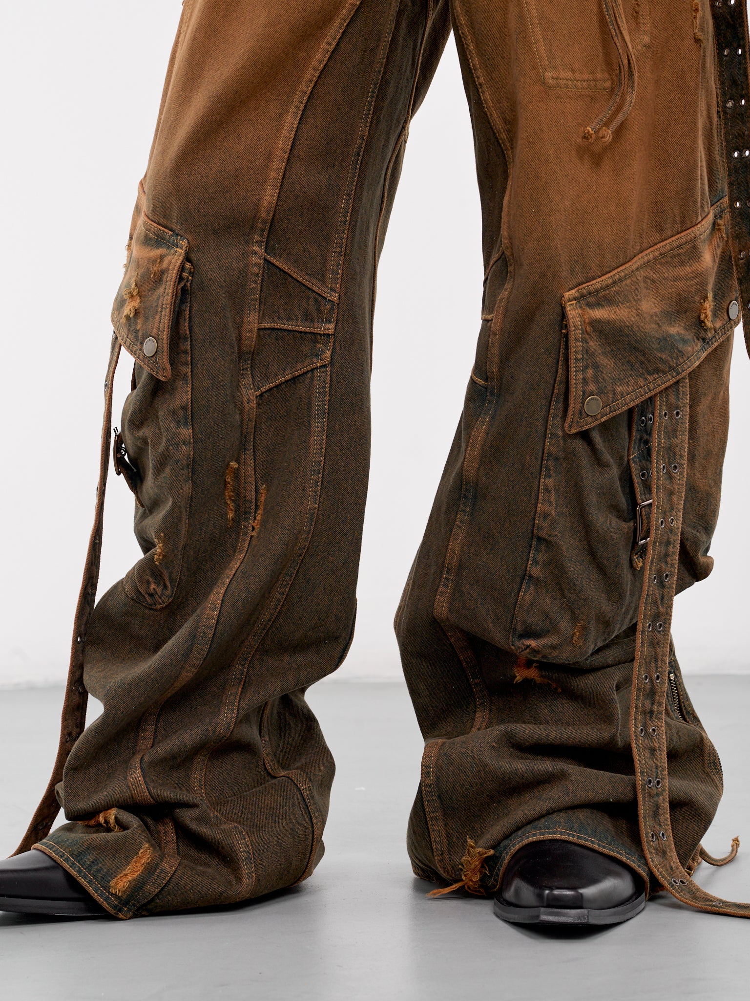 Cargo Elevated Denim Pants (DN-002-A-DENIM-ROUILLE)