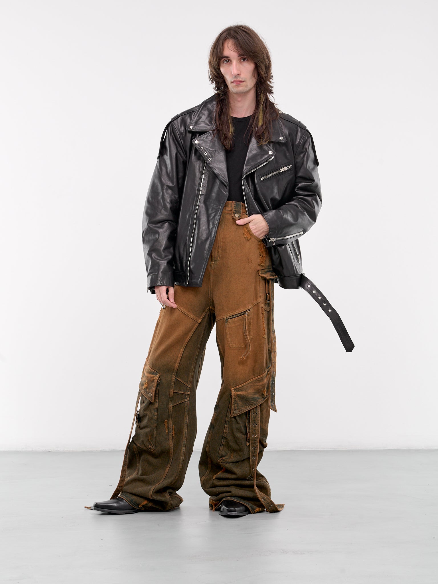 Cargo Elevated Denim Pants (DN-002-A-DENIM-ROUILLE)