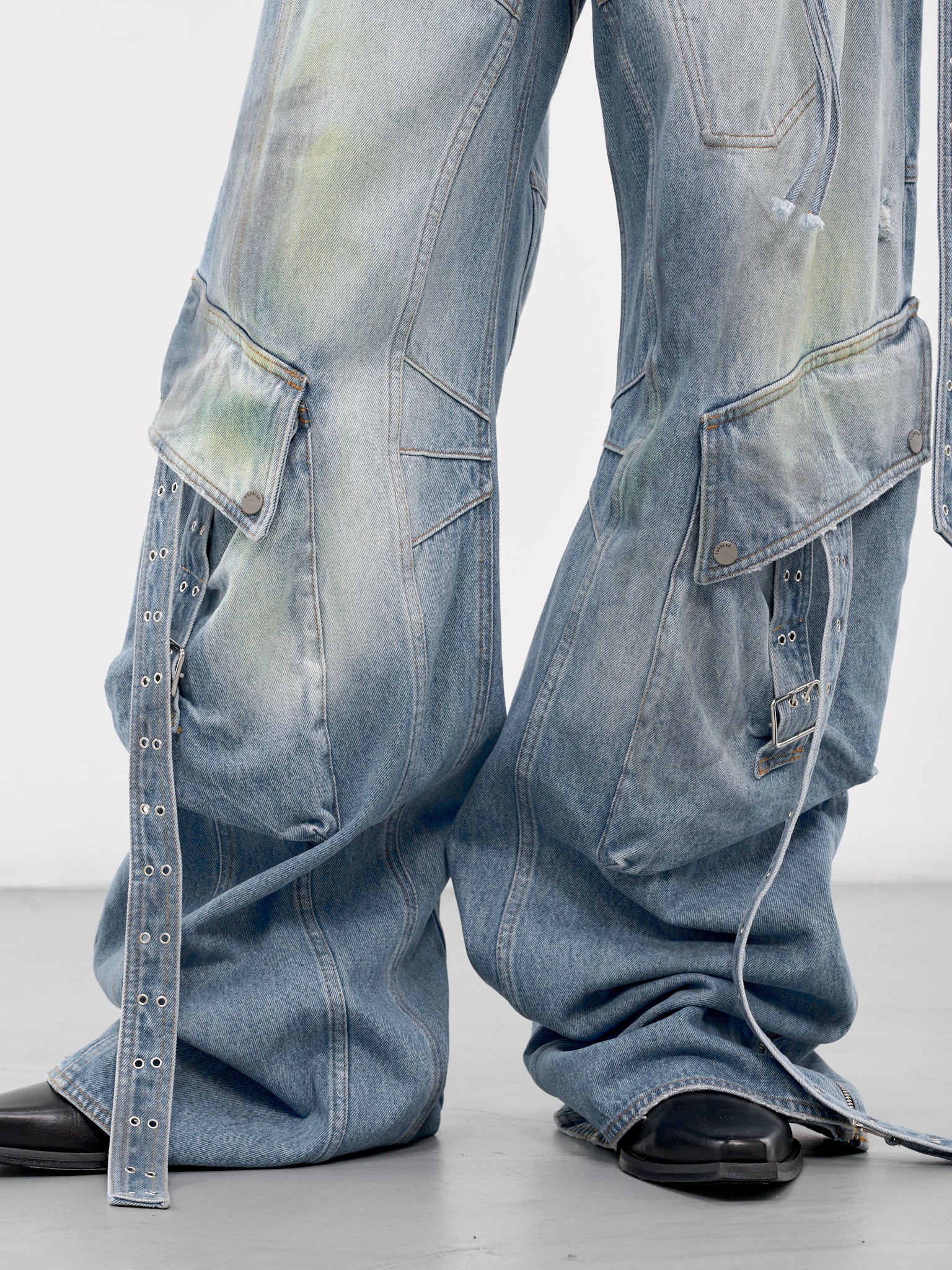 Cargo Elevated Denim Pants (DN-002-C-DENIM-BLUE)