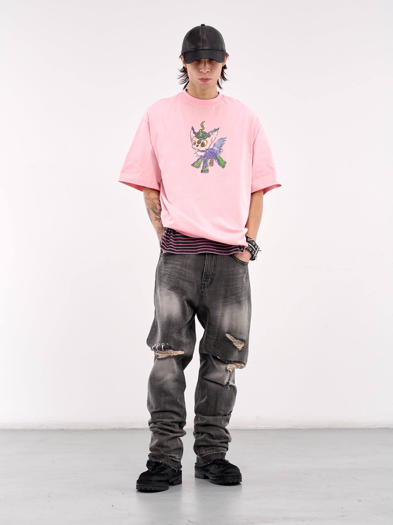 Jeff Monster Drawing Tee (TT0-25-744-PINK)