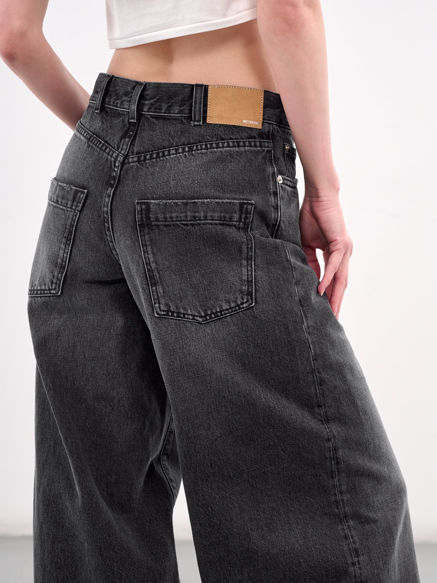 Oversized Denim Trousers (DP0-25-396-W-BLACK)