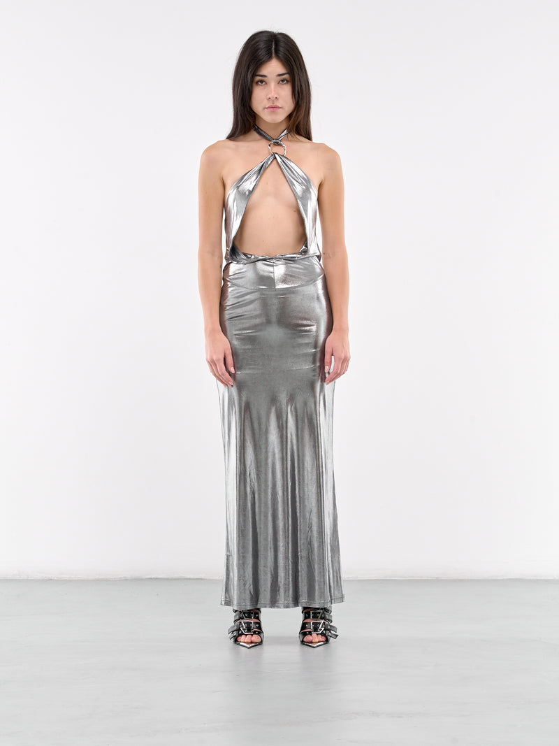 Halterneck Dress (DR-03SL-SILVER)