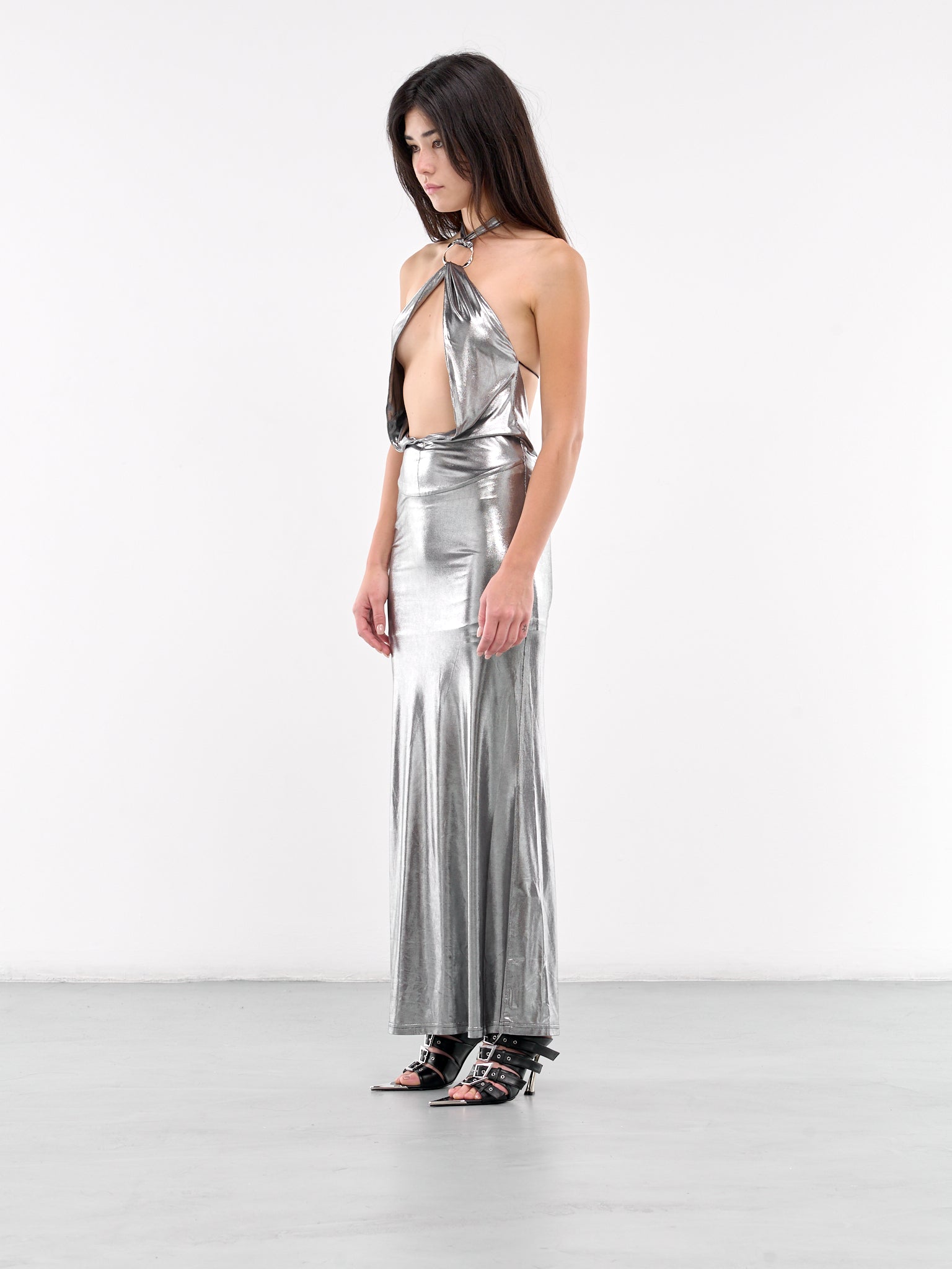 Halterneck Dress (DR-03SL-SILVER)