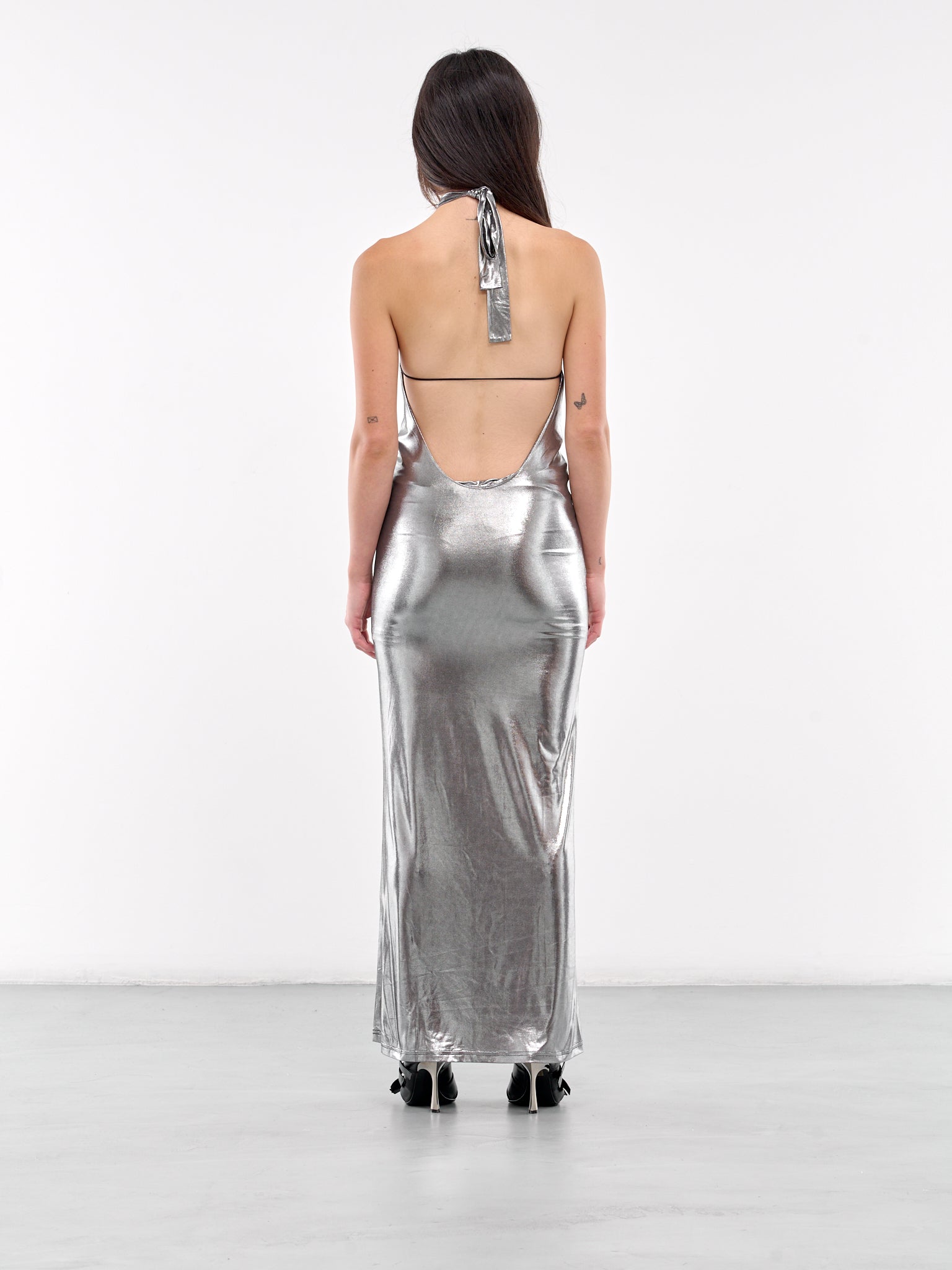 Halterneck Dress (DR-03SL-SILVER)