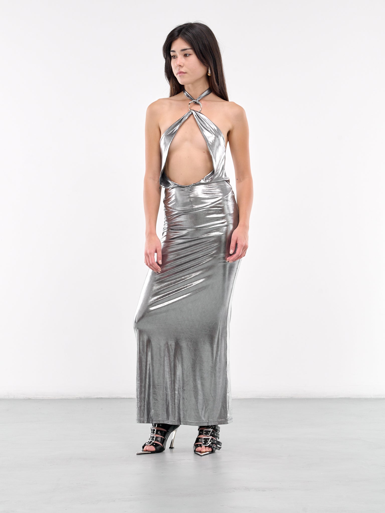 Halterneck Dress (DR-03SL-SILVER)