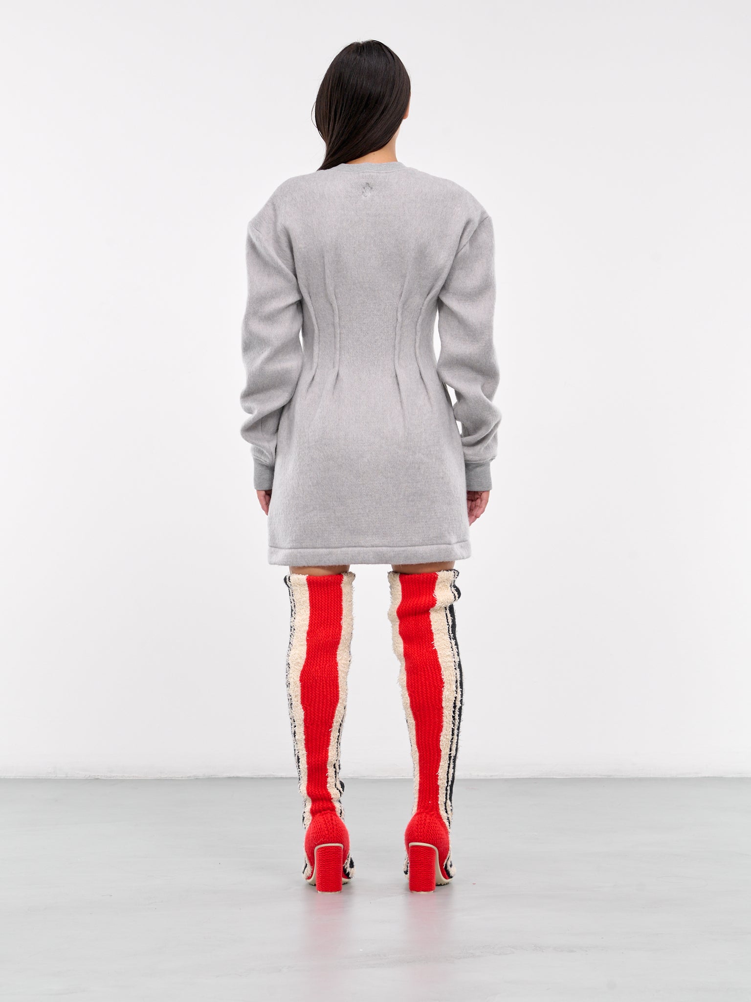 Crewneck Pullover Dress (DRO461-PG1643-LIGHT-GREY)