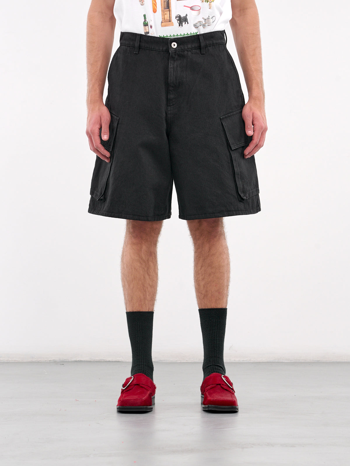 Denim Cargo Shorts (DT0108-PG1595-BLACK)