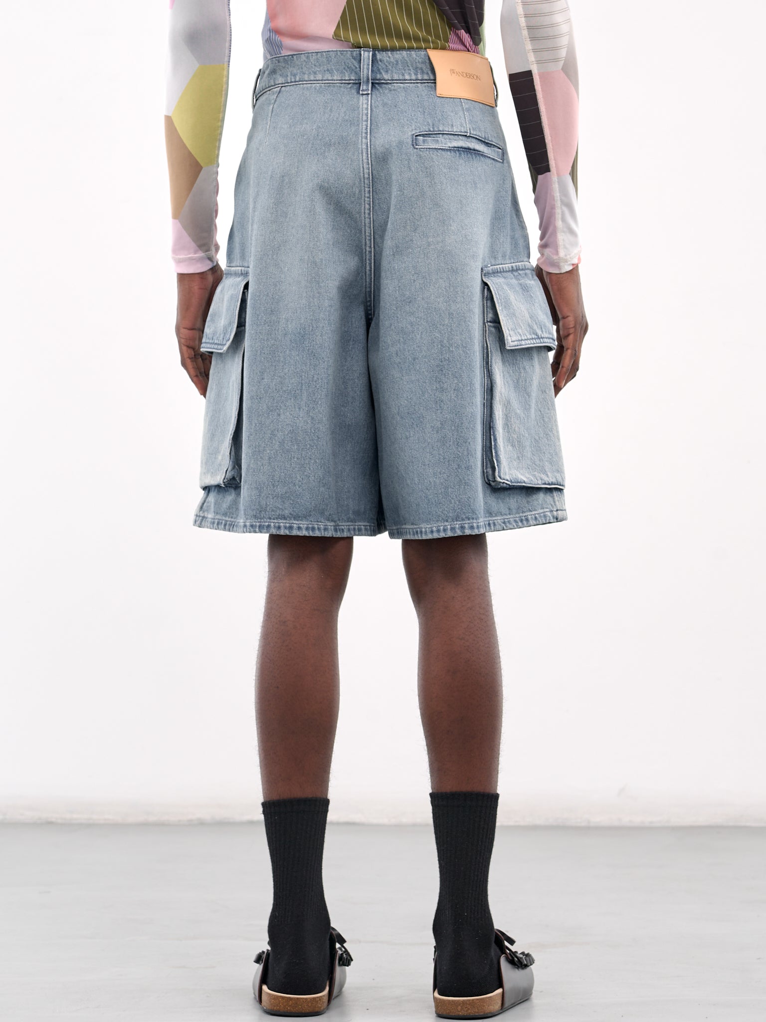 Baggy Denim Cargo Shorts (DT0108-PG1735-LIGHT-BLUE)