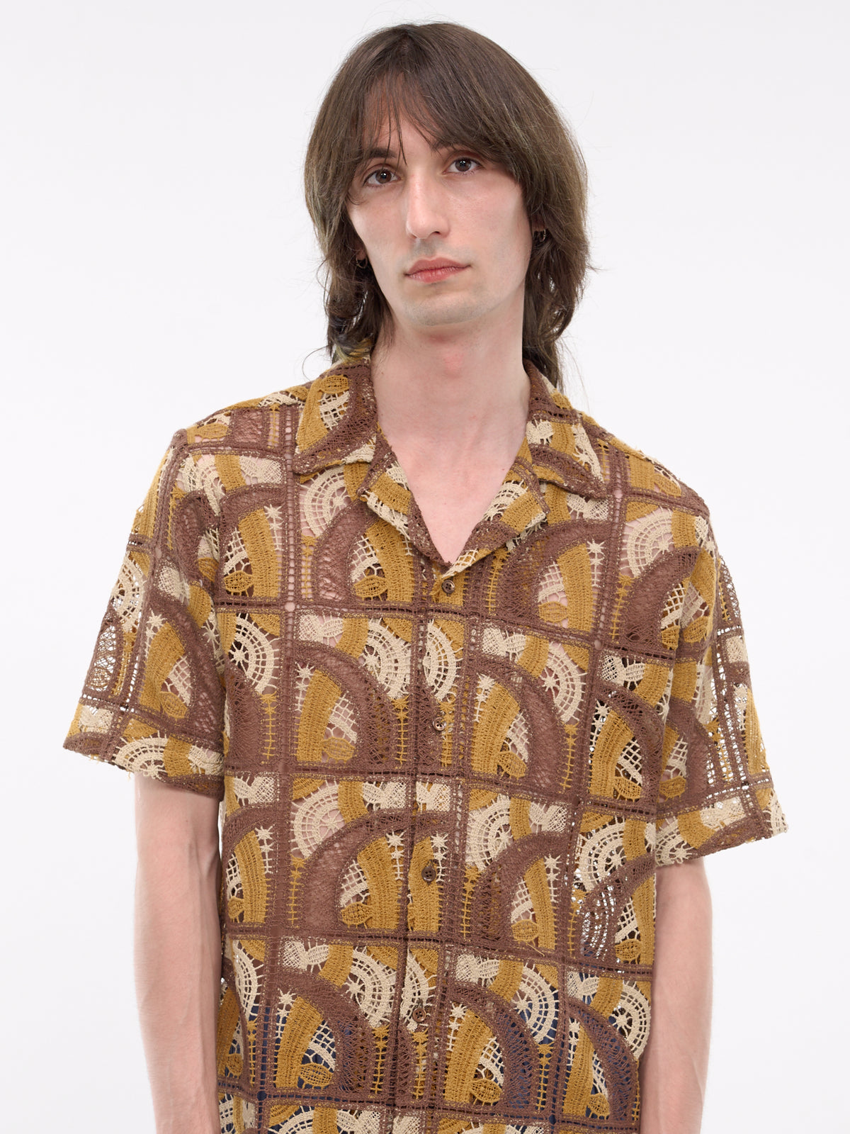 Duane Crochet Patchwork Shirt (DUANE-M22W692-CROCHET-PATCHWOR)