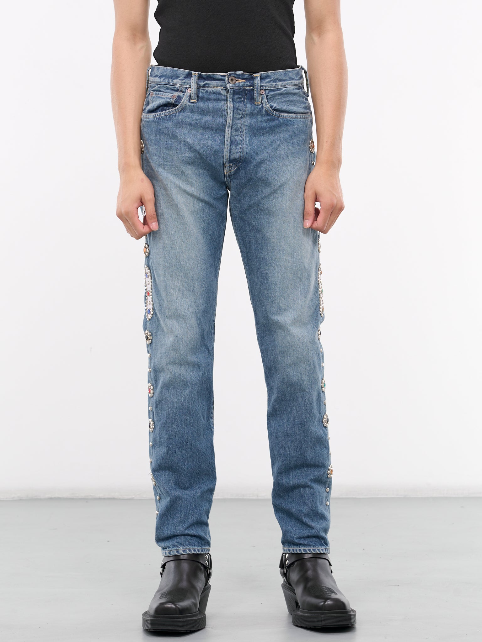 5p Monkey Cisco Studs Jeans (EK-1174LPA-PRO-BLUE)