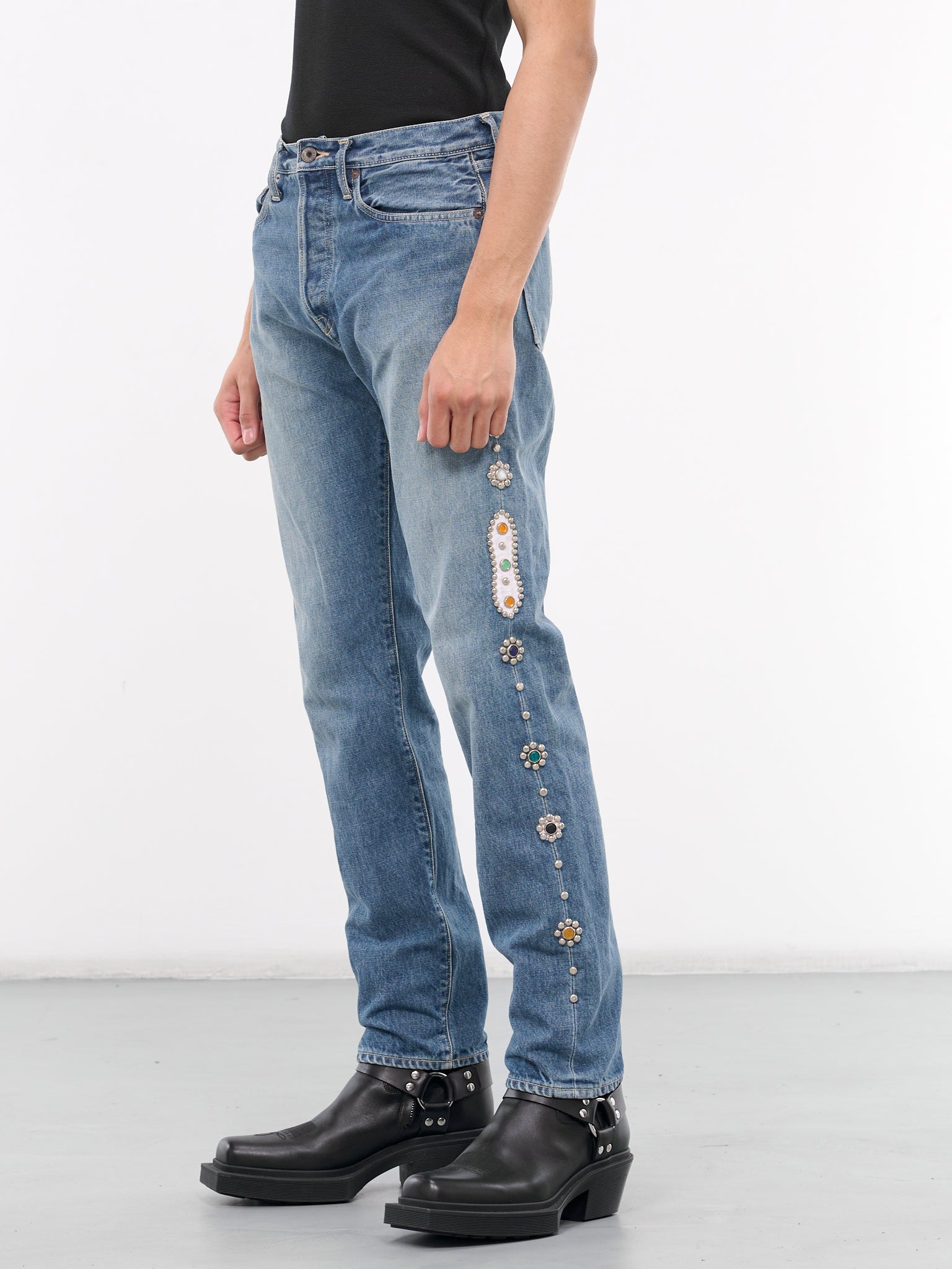 5p Monkey Cisco Studs Jeans (EK-1174LPA-PRO-BLUE)