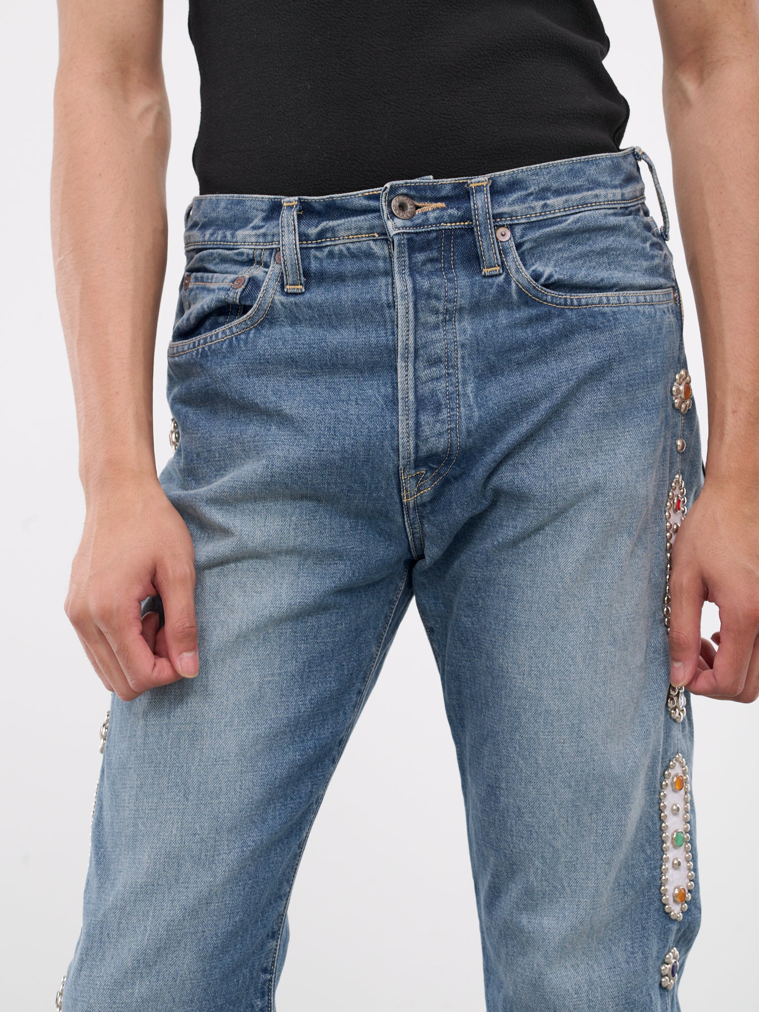 5p Monkey Cisco Studs Jeans (EK-1174LPA-PRO-BLUE)