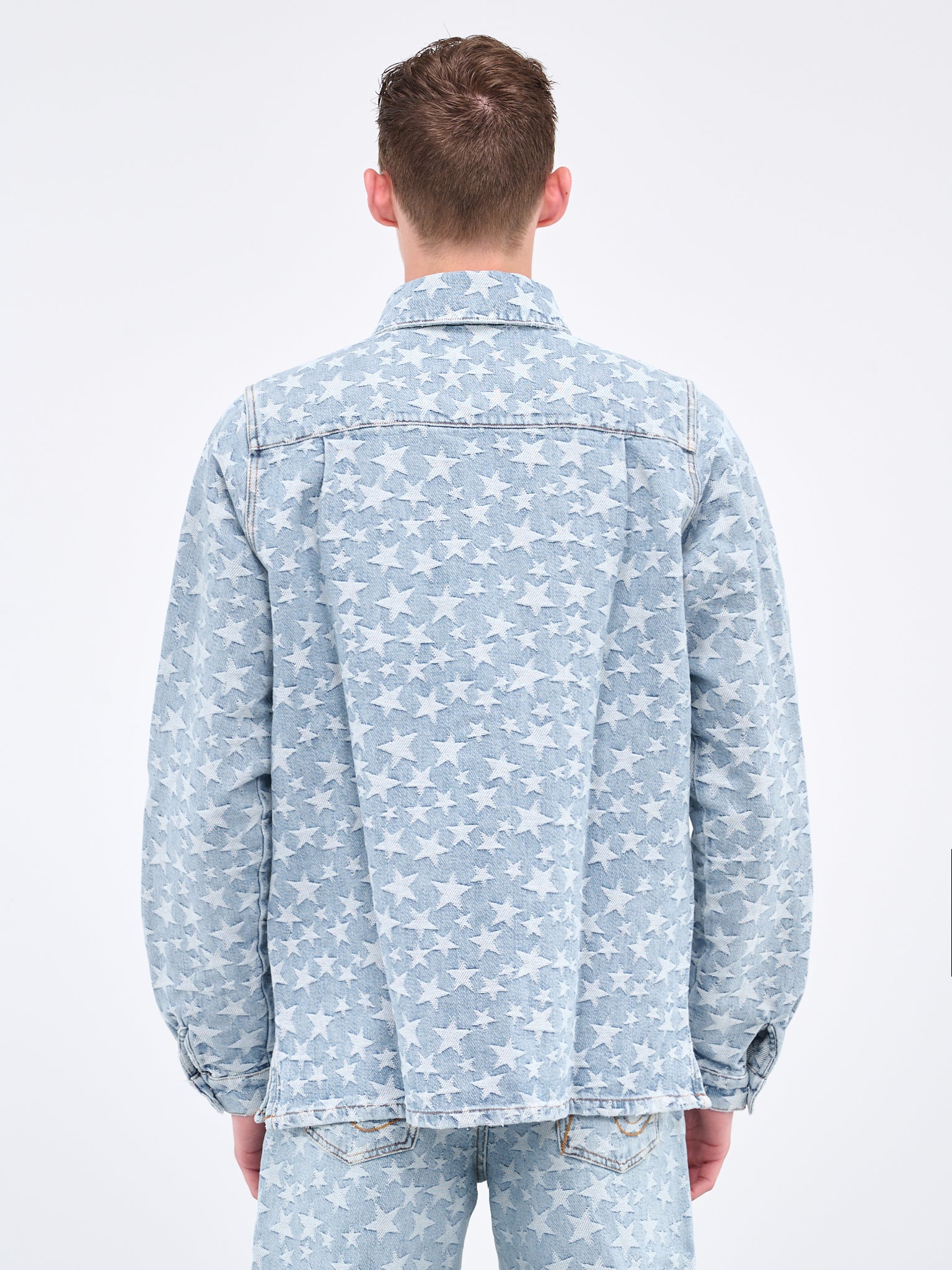 Blue Star-jacquard denim shirt, ERL