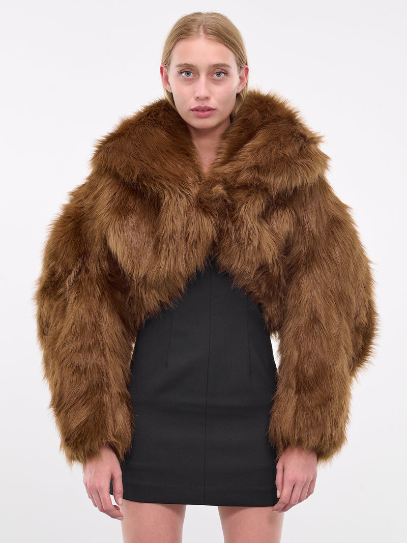 Vicinity Cropped Fur Jacket (ES2224TR-TROUT)