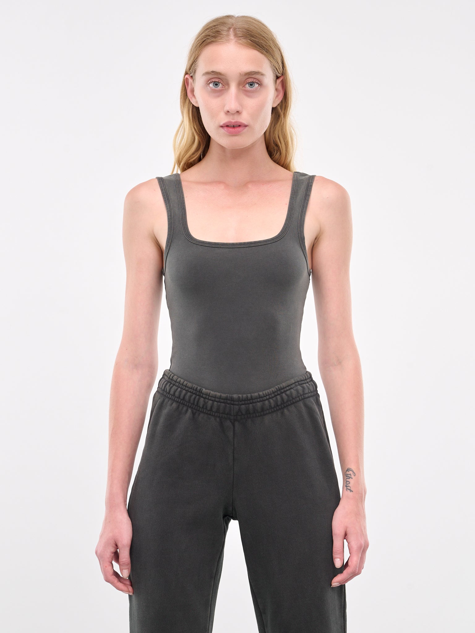 Square Neck Tank (ES2268WB-WASHED-BLACK)