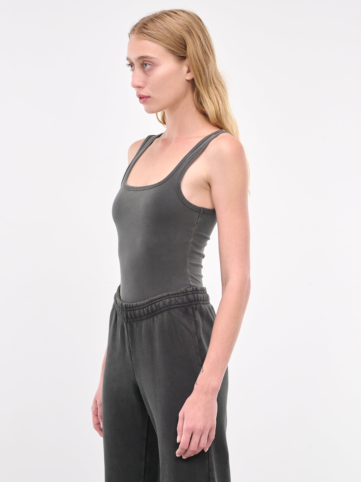 Square Neck Tank (ES2268WB-WASHED-BLACK)